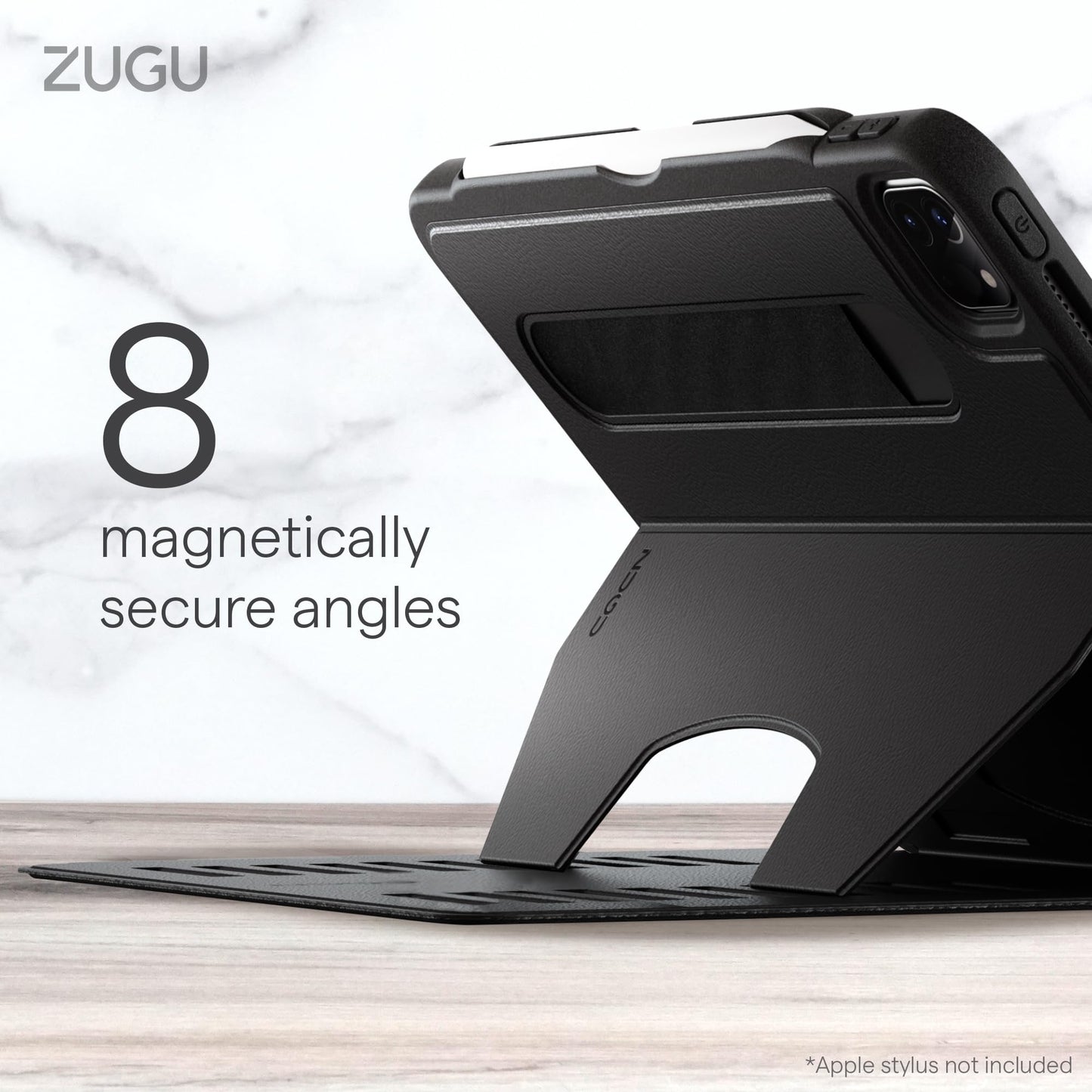 Zugu Case for iPad Pro 11 (M4) 2024, Slim Protective Cover with Apple Pencil Holder, Auto Wake/Sleep, Multiple Viewing Angles - iPad Pro 11 Inch Case, iPad 11 Case, iPad Pro 11 Inch Case - Black