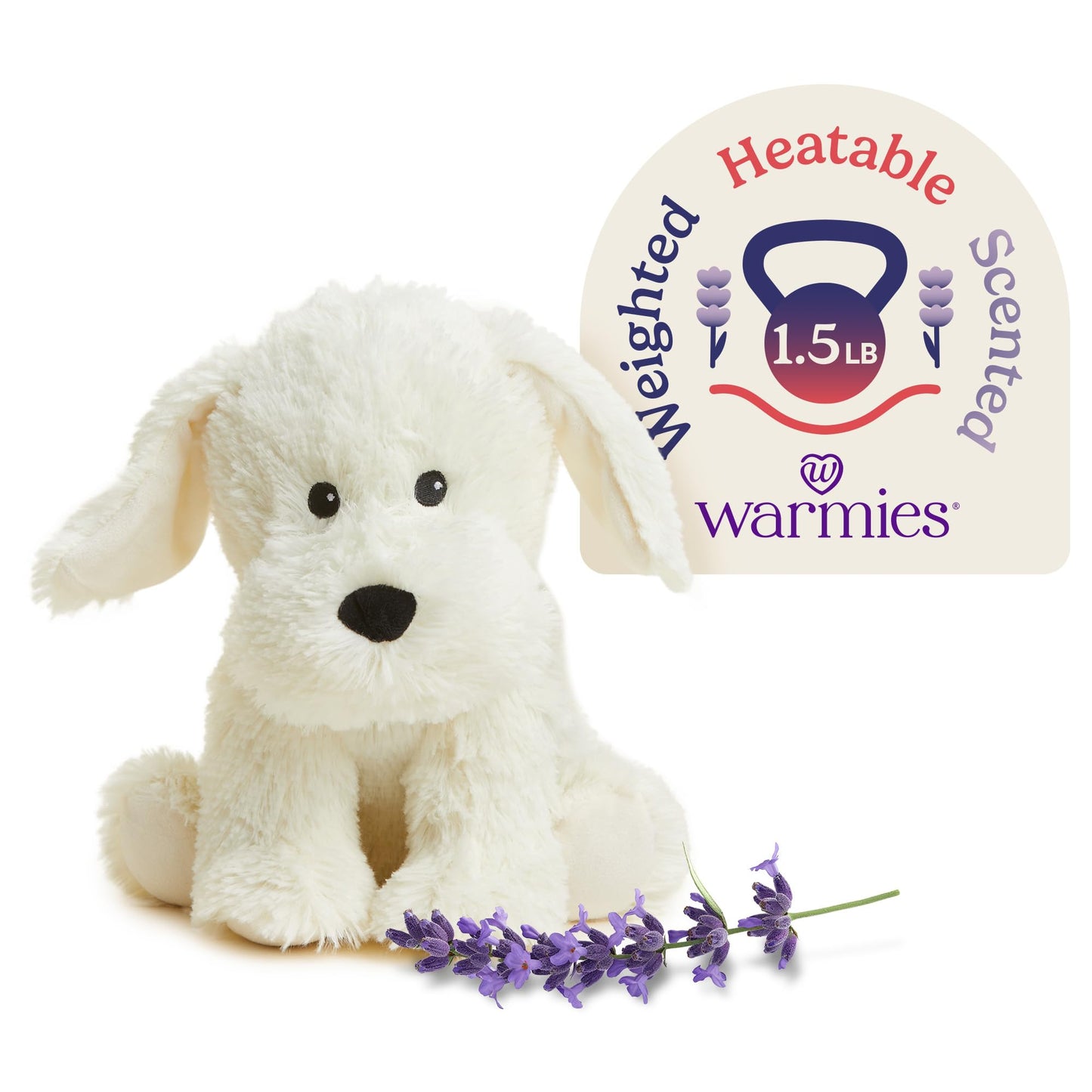 warmies Microwavable & Weighted Stuffed Animals, Yellow Lab- Heated Stuffed Animal Plushie for Warmth & Comfort - Cute Soft Plush Toys for Adults & Children (Boys, Girls, Babies & Toddlers)