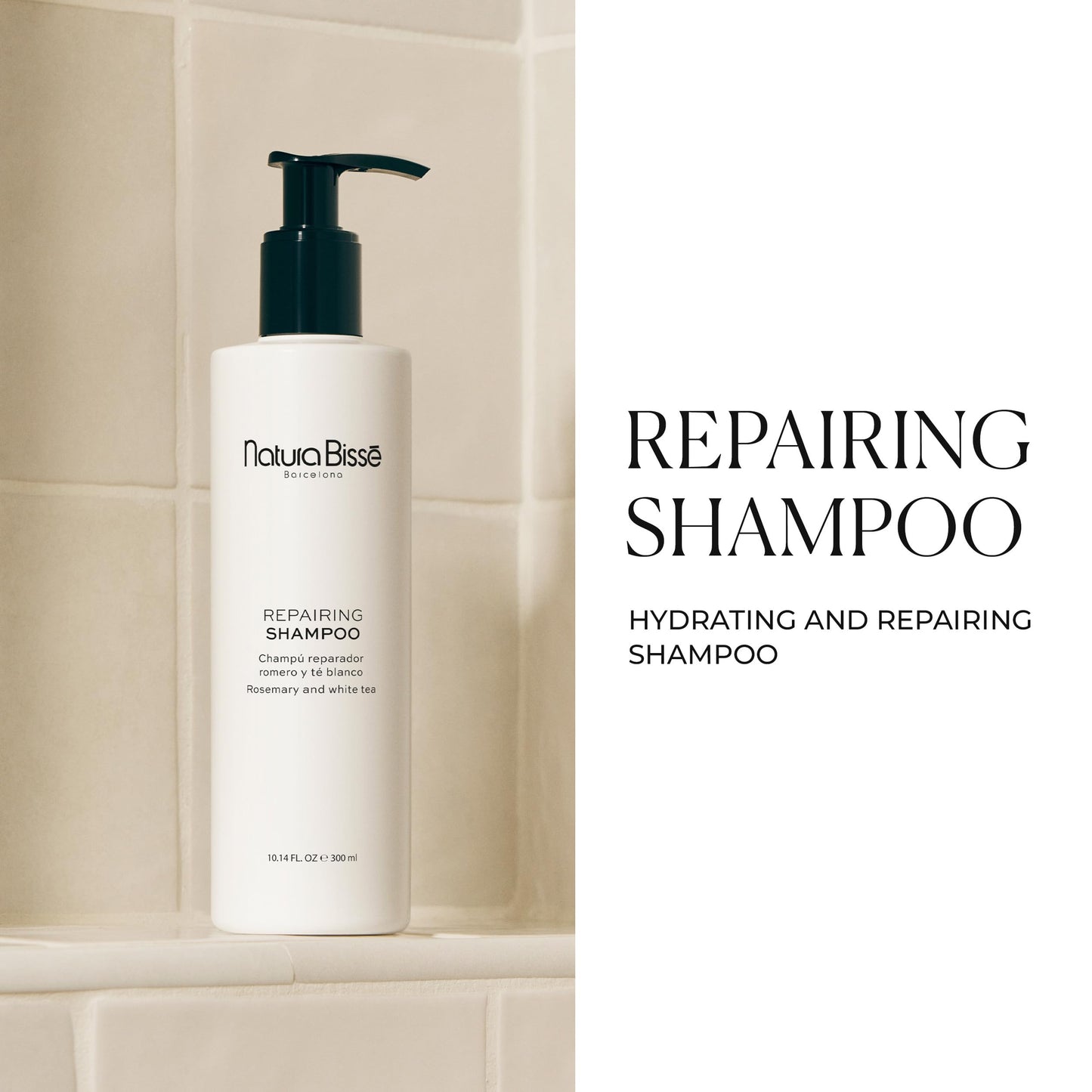 Natura Bissé Repairing Shampoo | Hydrating & Repairing Shampoo | Rosemary & White Tea Scent | For all types of hair, 10 Oz