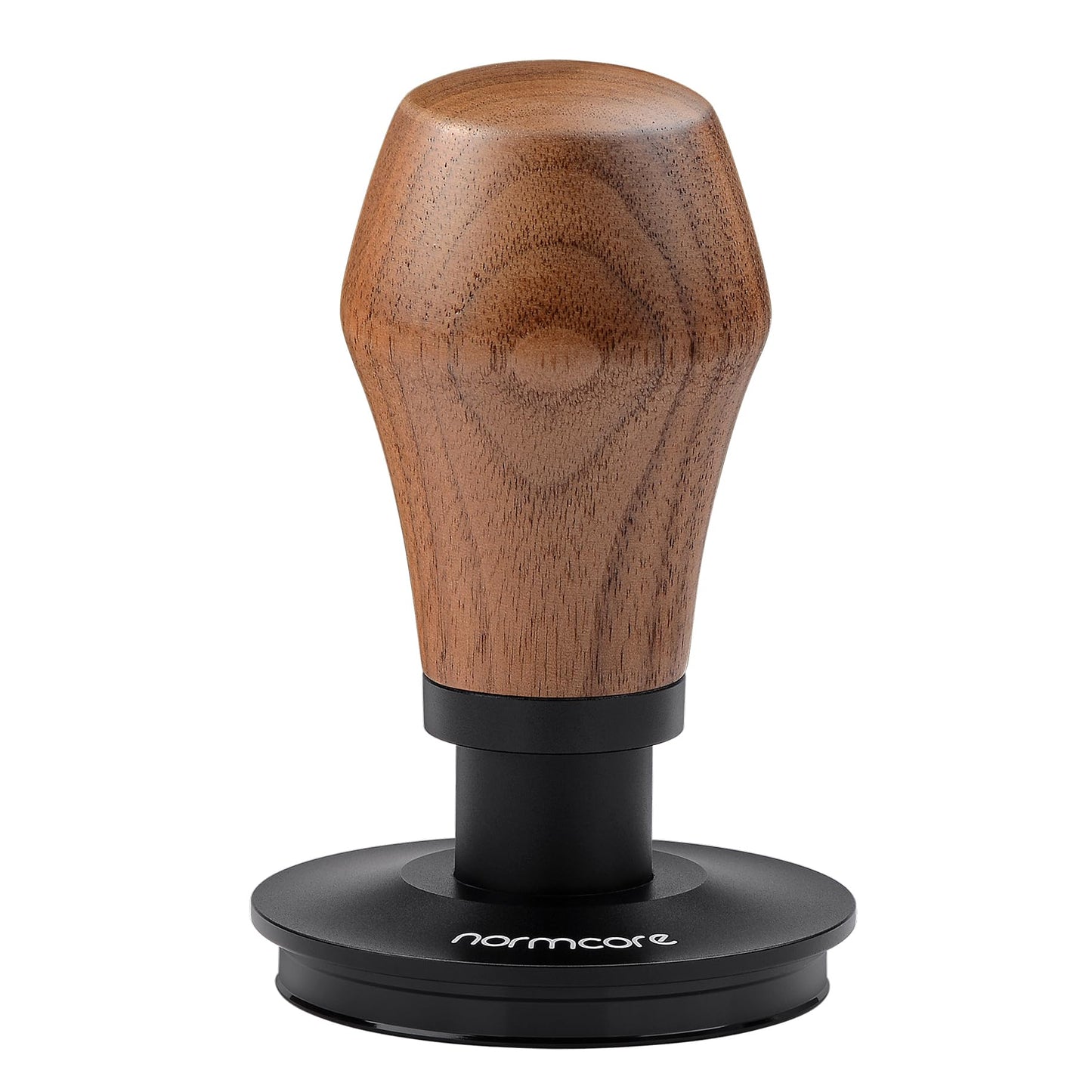 Normcore 58mm Espresso Coffee Tamper V4 - Spring Loaded Tamper With Titanium PVD Coating Flat Base -15lb / 25lb / 30lbs Replacement Springs, Genuine American Walnut Handle