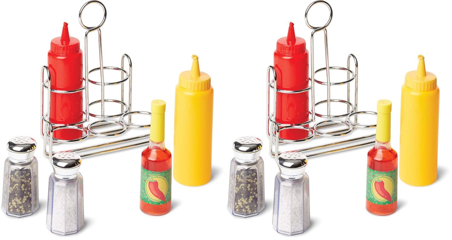 Melissa & Doug 6-Piece Condiments, Play Food Set with Kids Play Kitchen Accessories, Preschool Learning Toys for Girls & Boys 3+ (Pack of 2)