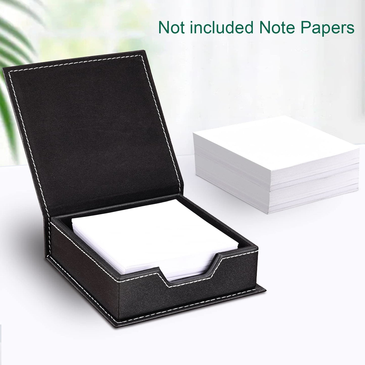KINGFOM 5 PCS/SET Pu Leather Desk Organizer File Holder Accessories, Magazine Storage Rack+Desktop Pen&Pencil Holder+Tissue Box Cover+Leather Jewelry Accessories Tray