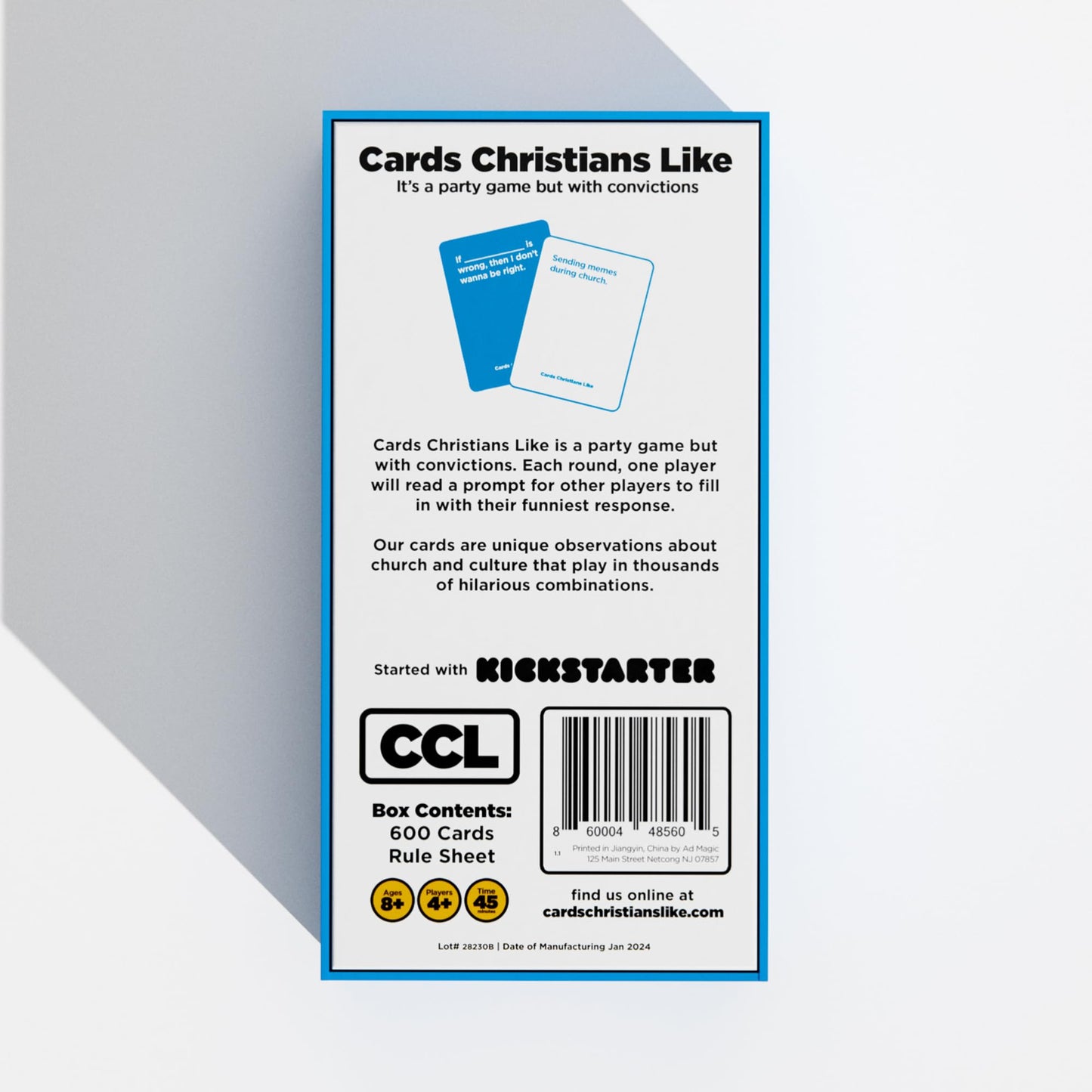 Christians Like Cards Party Game – 600 Cards – Humorous Prompt Cards with Funny or Edgy Responses – Fun for Teens, Adults – Ideal for Families, Youth Groups, Bible Studies, Game Nights