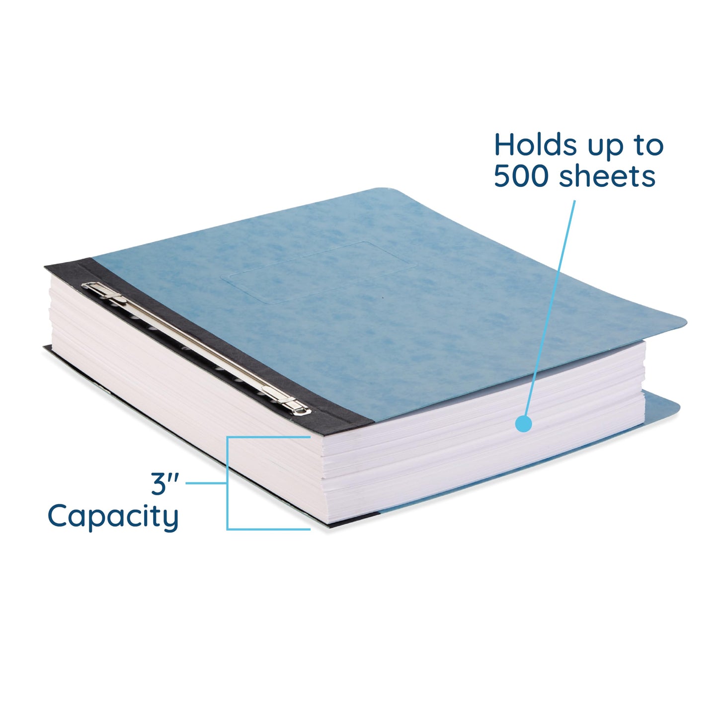 25 Blue Summit Supplies Pressboard Report Cover, Light Blue Business Report Covers, Pressboard Binder 8.5x11, Letter Size Report Binder, 25 Pack, 3'' Capacity