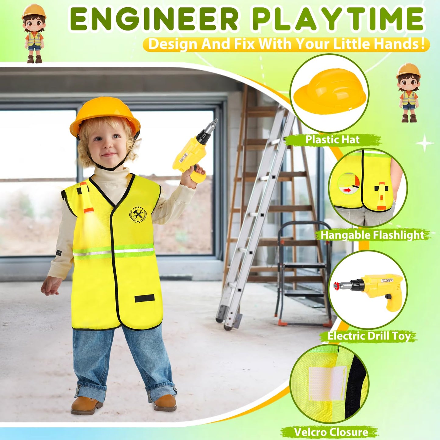 IVENRXIU Role Play Dress Up Clothes Set