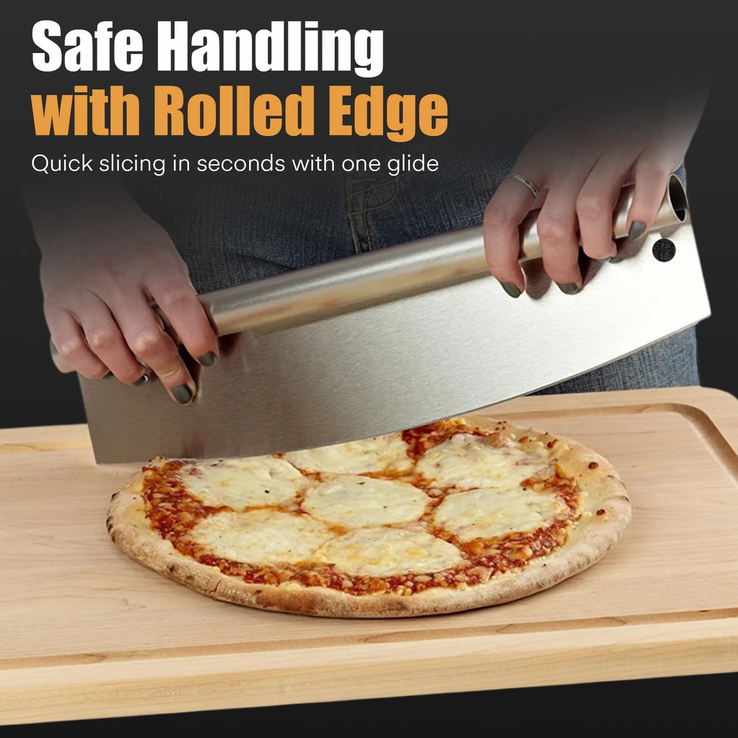 4-Piece Pizza Oven Accessories Kit, Includes 12 Inch Perforated Pizza Peel, 9 Inch Round Pizza Turning Peel, Oven Brush with Scraper and Rocker Cutter, Pizza Spatula Paddle Set for Home Pizza Making
