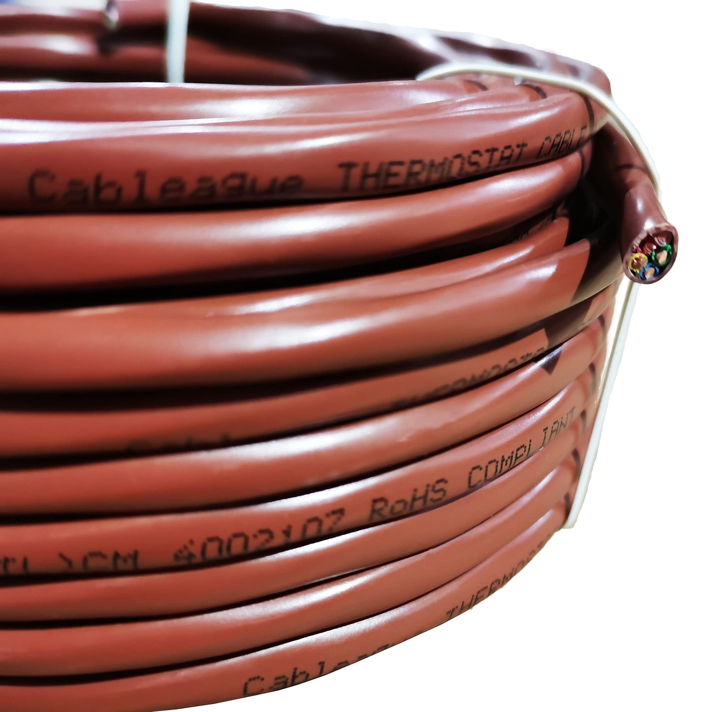 Cableague Thermostat Copper Wire (18-8 Brown, 100Feet)