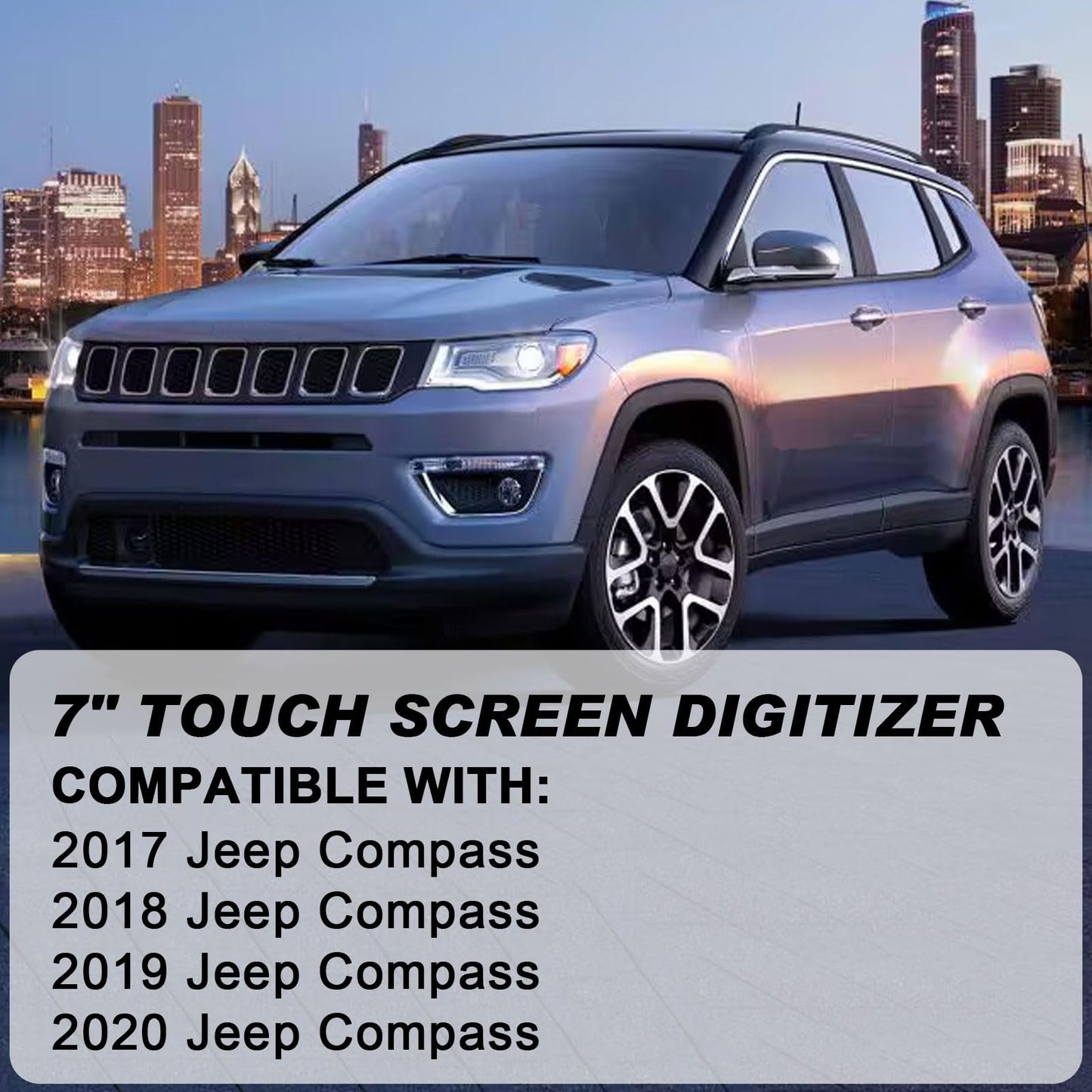 7" Uconnect Touch Screen Display Compatible with 2017 2018 2019 2020 Jeep Compass # TDO-WXGA0700K00057-V1 TDO-WXGA0700K00033-V2