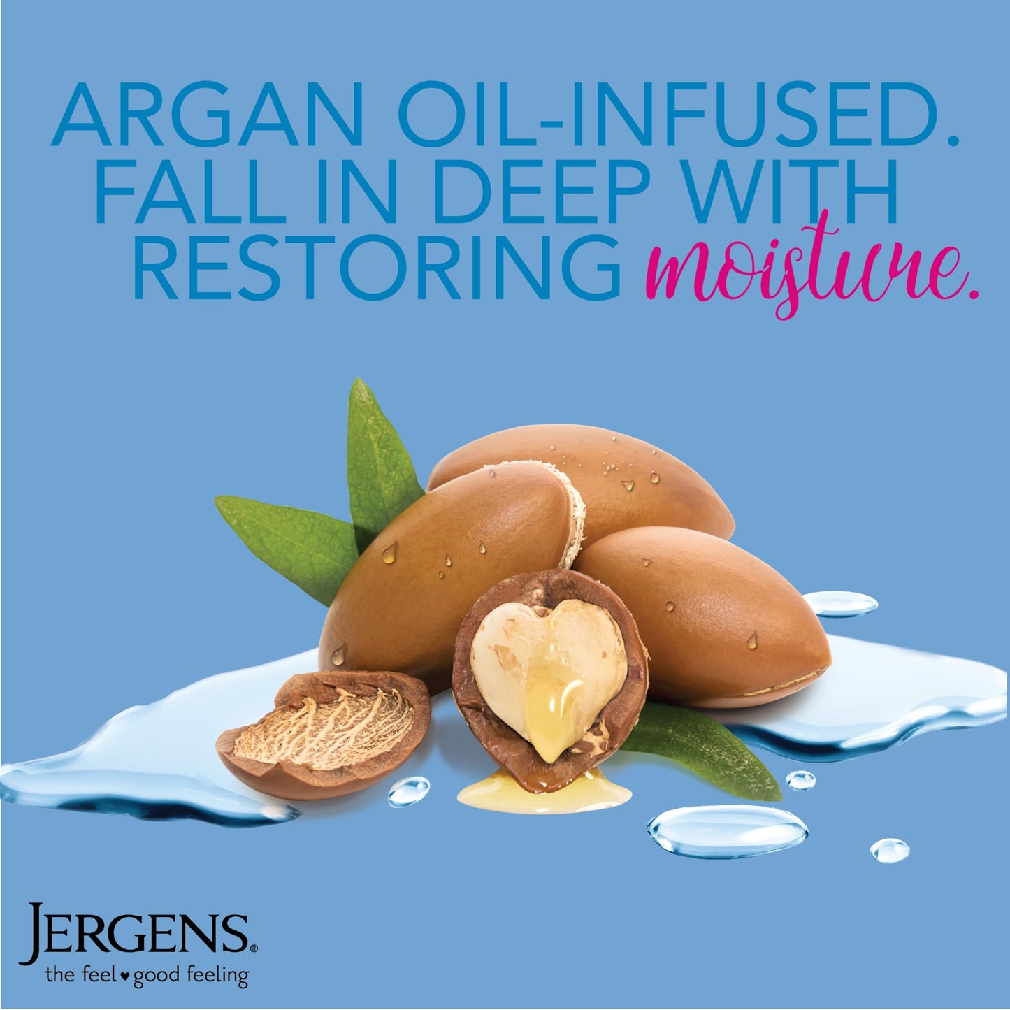 Jergens Wet Skin Body Moisturizer with Restoring Argan Oil, In Shower Lotion, Moisturizer for Dry Skin, Fast-Absorbing, Non-Sticky, 10 Ounces (Pack of 4), Dermatologist Tested (Packaging May Vary)