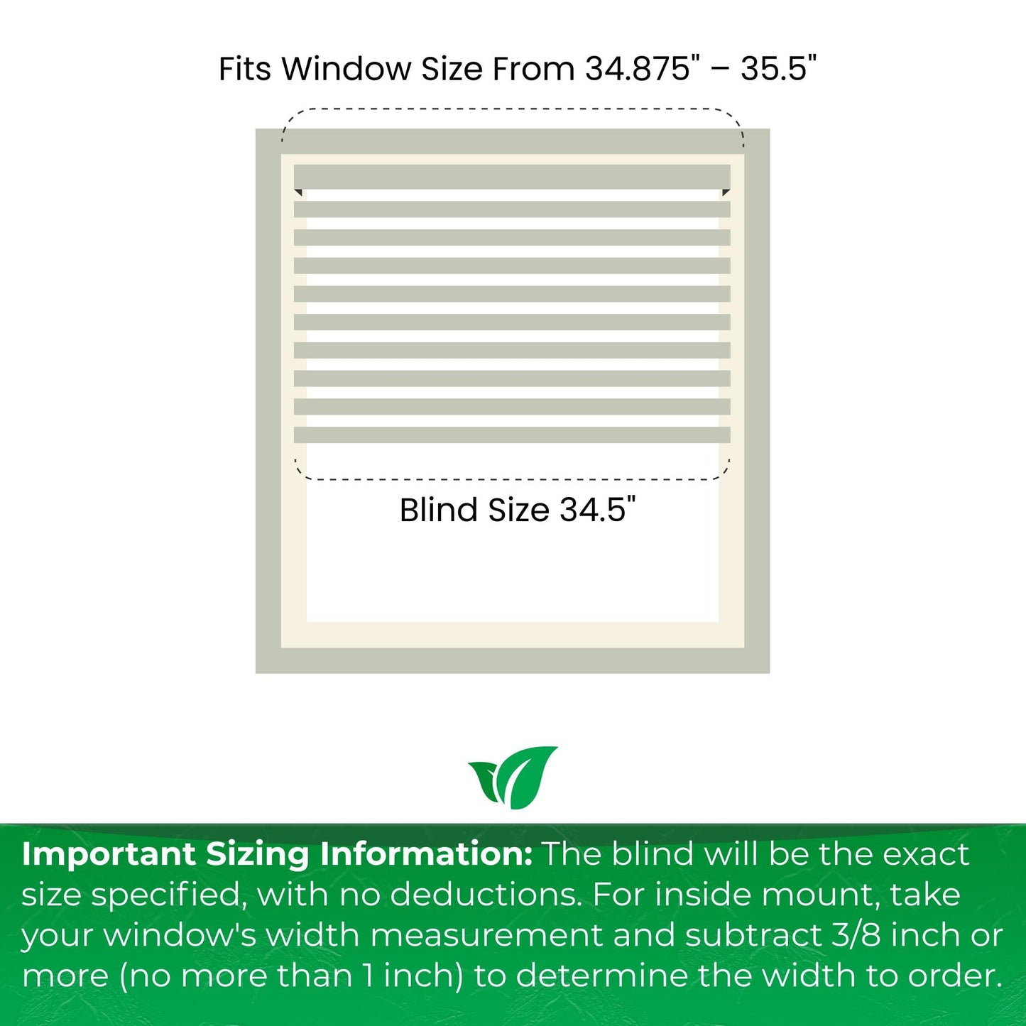 CALYX INTERIORS Faux Wood Blinds with Classic Valance, Cordless, 2" Slat, 34.5" W x 60" H, Room Darkening Shade for Windows and Doors, Pure White