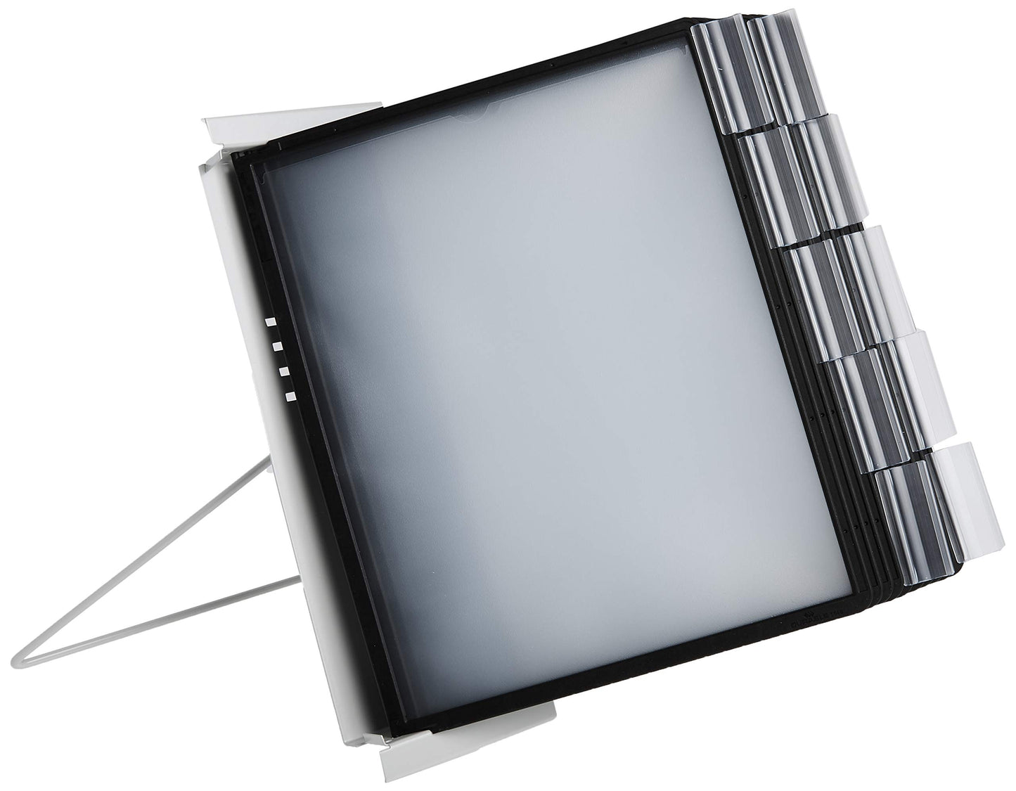 Durable Instaview20 Pocket Expandable Desktop Reference System - Letter Size 10 Double-Sided Panels - Black Color Borders