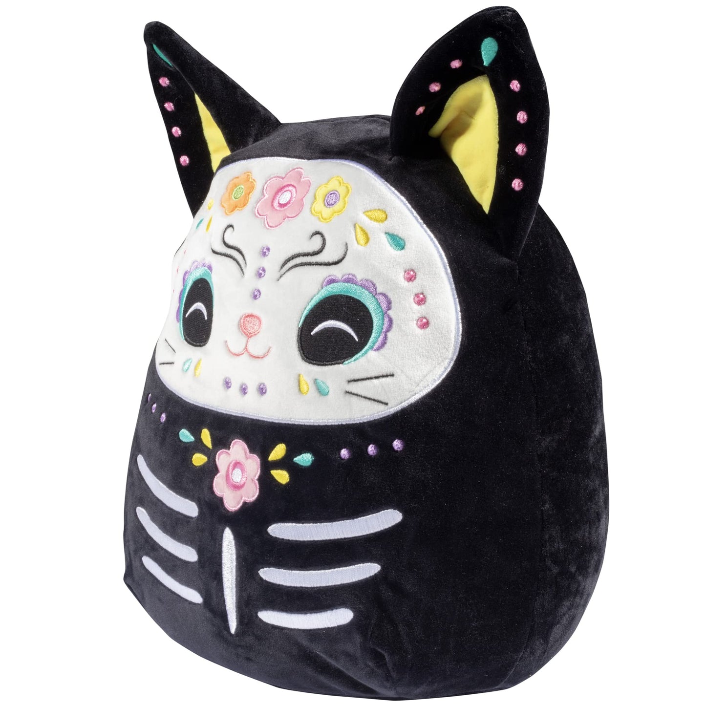 Squishmallows 12-Inch Zelina The Day of Dead Cat - Official Jazwares Plush - Collectible Soft & Squishy Kitty Stuffed Animal Toy - Add to Your Squad - Gift for Kids, Girls & Boys