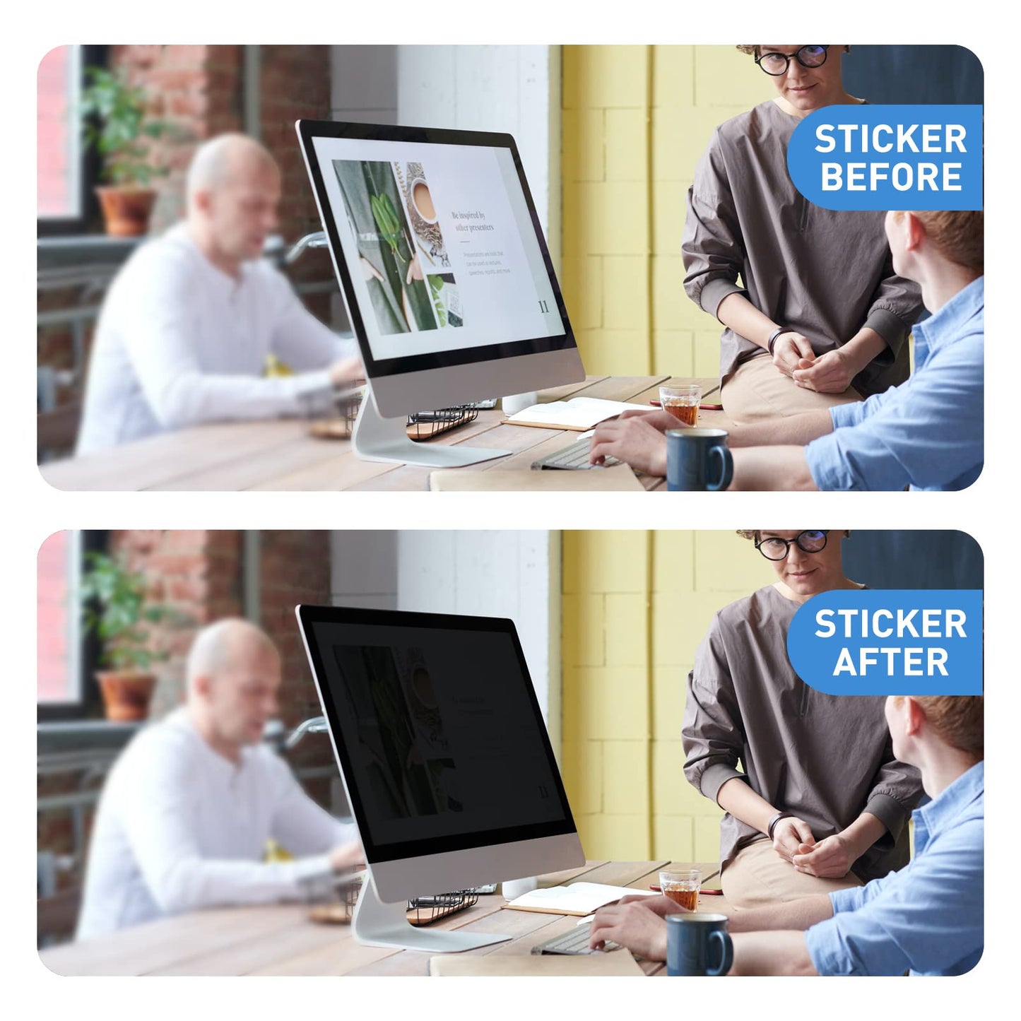 27 Inch Privacy Screen for Computer Monitor Eye Protection Anti Glare Blue Light Monitor Privacy Shield Screen 27 Inch 16:9 Aspect Ratio [2 Pack]