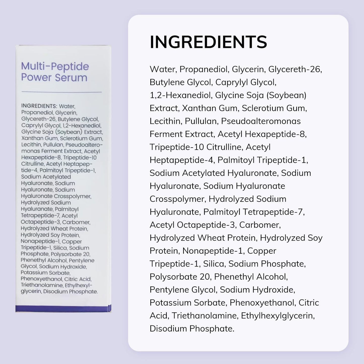 Dermasof Multi-Peptide & Hyaluronic Acid Facial Serum - Anti-Aging Treatment to Smooth Lines & Wrinkles, Hydrates & Plumps Dry Skin, Skin Repair Serum, 1 Fl Oz (30mL), Made in USA