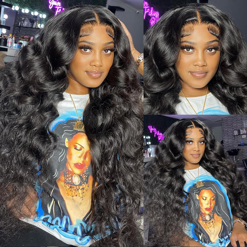 Human Hair Bundles Body Wave 4 Bundles （16 18 20 22) 12A Grade 100% Unprocessed Brazilian Virgin Human Hair Body Wave Bundles Double Weft Human Hair Extensions Natural Black Color
