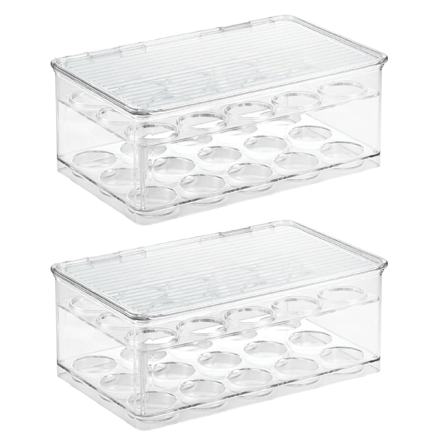iDesign Stackable Coffee Pod Holder for K-Cup Pods - 29 K-Cup Capacity - Set of 2 - Clear