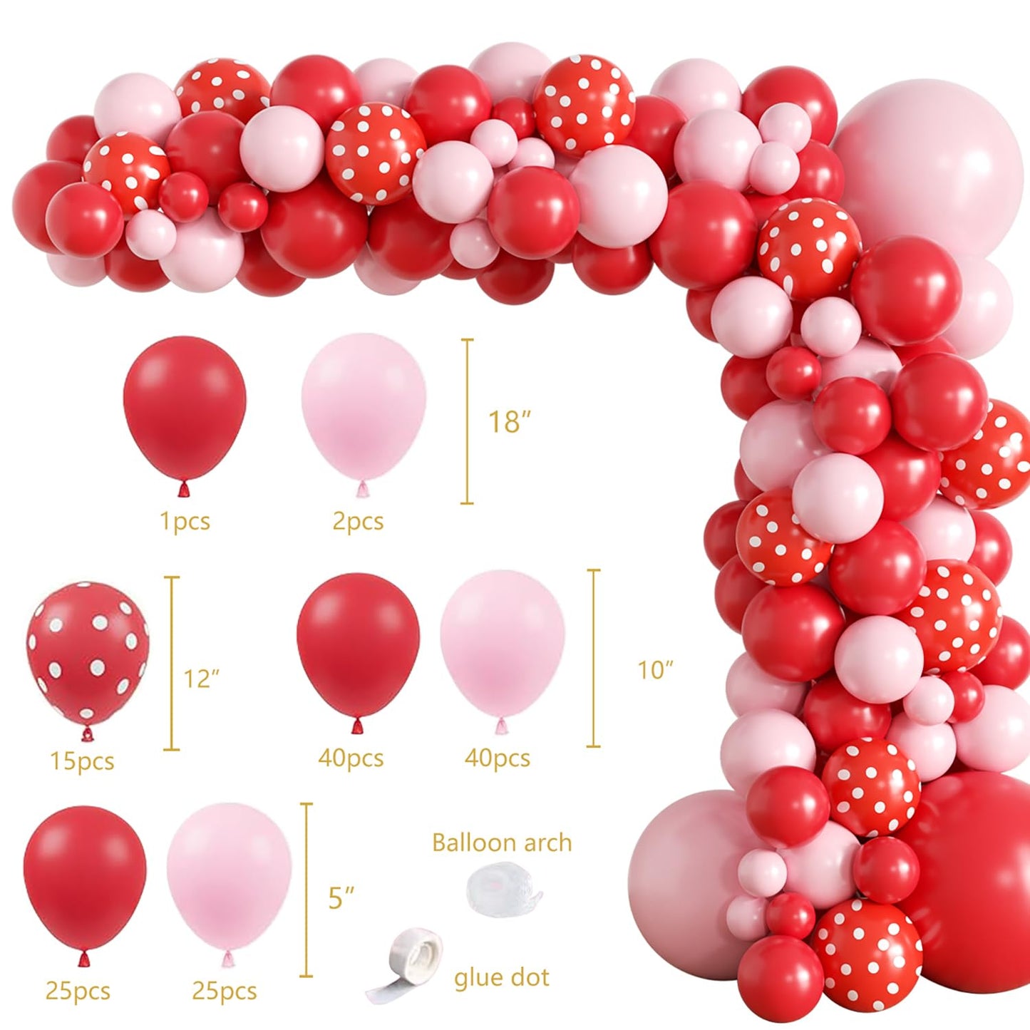 Berry Baby Girl 1st Birthday Decor, Strawberry First Birthday Decorations for Girls with Balloon Arch, Party Backdrop, High Chair Banner, Crown, Photo Banners, Cake Topper