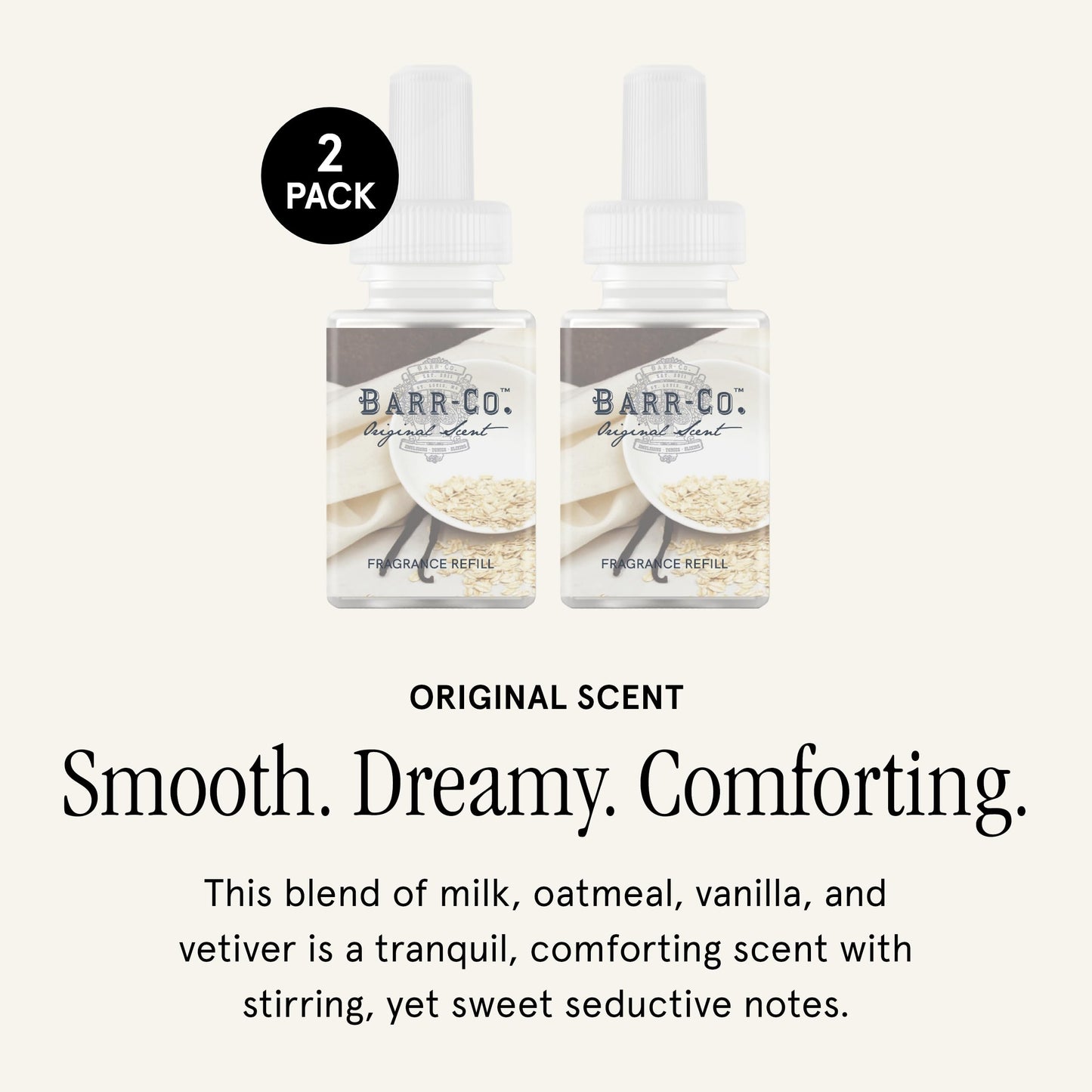 Pura & Barr-Co. Home Scent Refill - Smart Home Air Diffuser Fragrance - Up to 120-Hours of Premium Fragrance per Refill - Household Essential - Clean & Safe Diffuser - 2 Pack, Original Scent