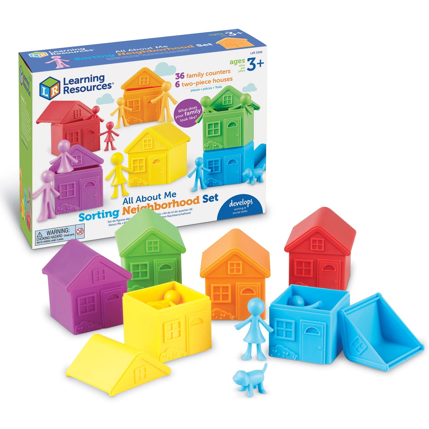 Learning Resources All About Me Sorting Neighborhood - 42 Pieces, Ages 3+ Social Emotional Learning Toys, Toddler Learning Toys