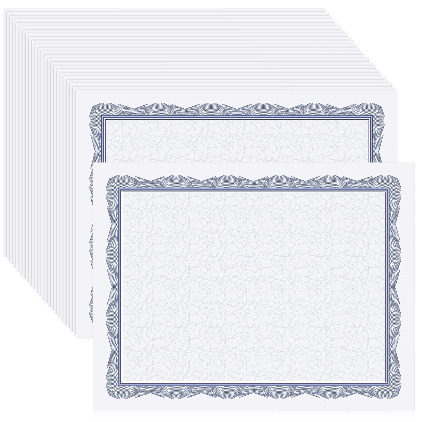 Panelee 300 Sheets Award Certificate Papers with Border 8.5 x 11 Inches Certificate Blank Paper Bulk Letter Size Diploma Paper for Graduation School Award, Laser and Inkjet Printer Compatible(Blue)