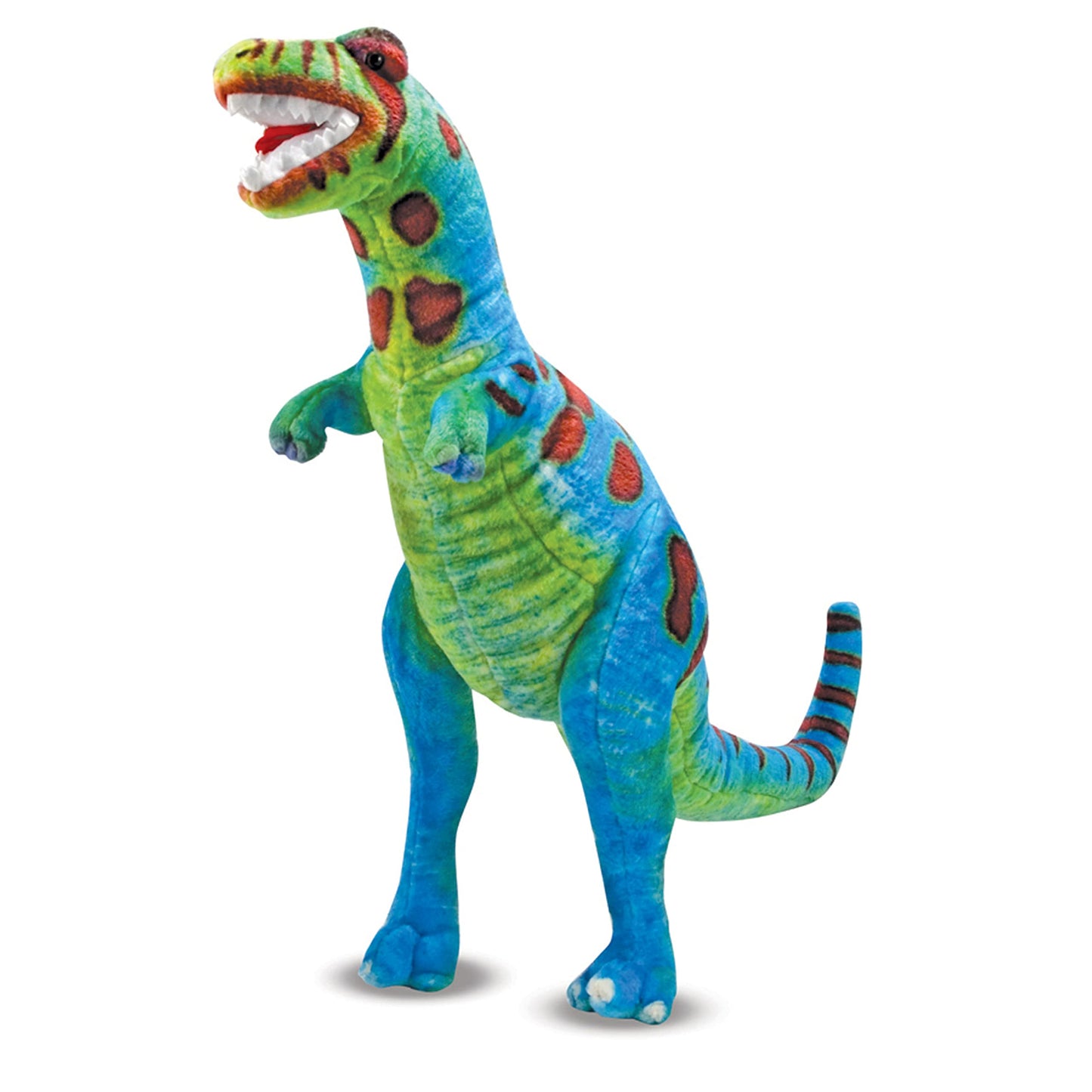Melissa & Doug T-Rex Dinosaur - Lifelike Stuffed Animal (Over 2 feet Tall) Giant Blue Stuffed T-Rex Plush Toy