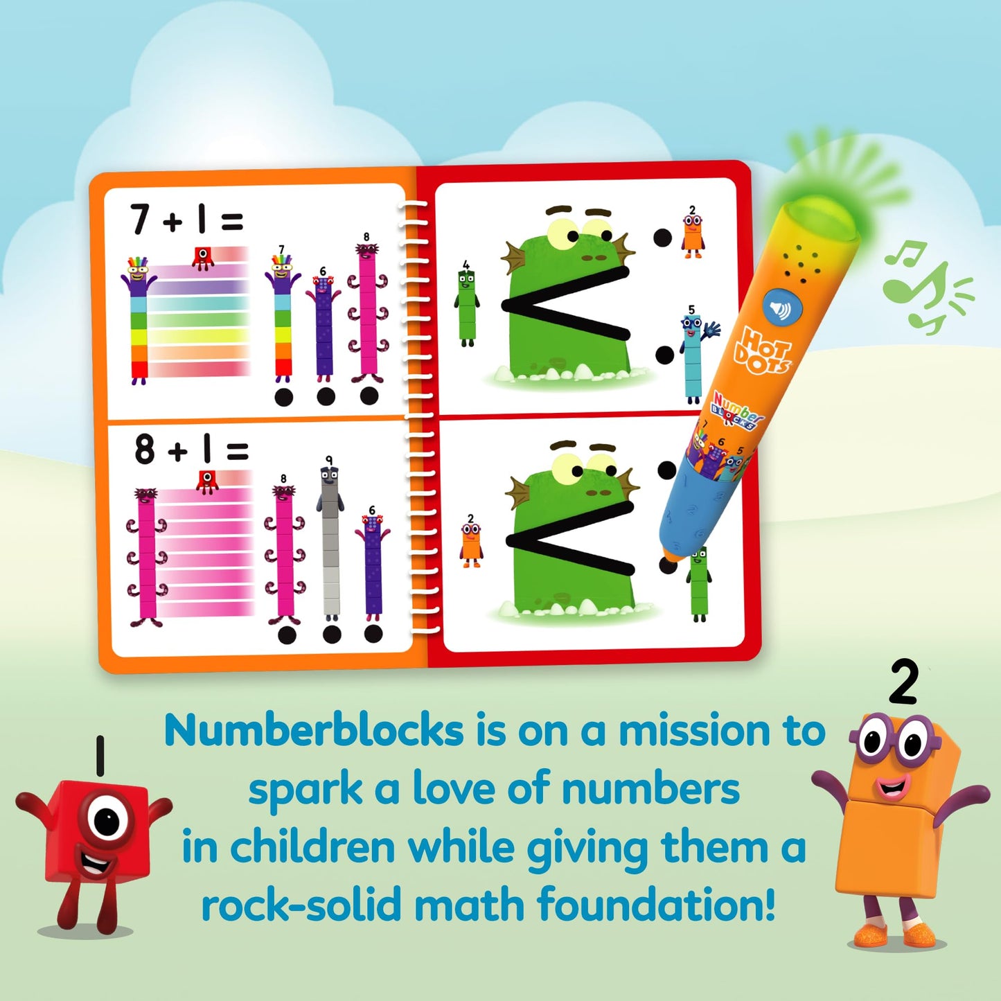 Educational Insights Hot Dots Numberblocks Workbook Numbers 1-10 with Interactive Pen, 75+ Activities, Gift for Kids Ages 4+