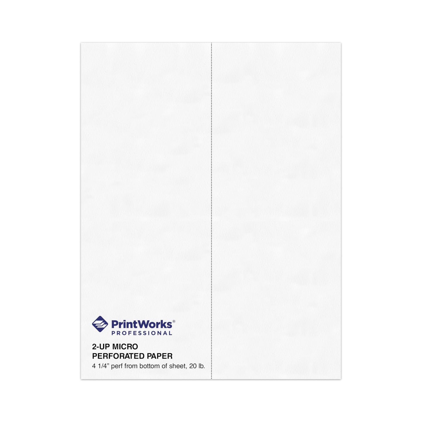 PrintWorks Professional 4 1/4" Vertical Perforated Paper 8.5" x 11" - Perfect For Menus & Booklets - Made in the USA - 500 Sheets - 20 lb - Printer Compatible - White (04339)