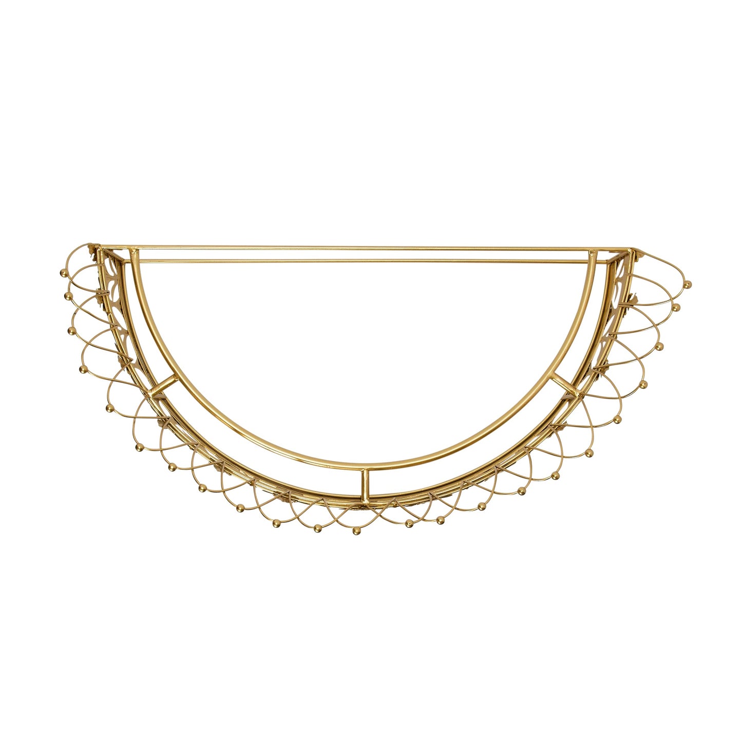 Creative Co-Op Decorative Metal Curtain or Canopy Crown, Gold Finish
