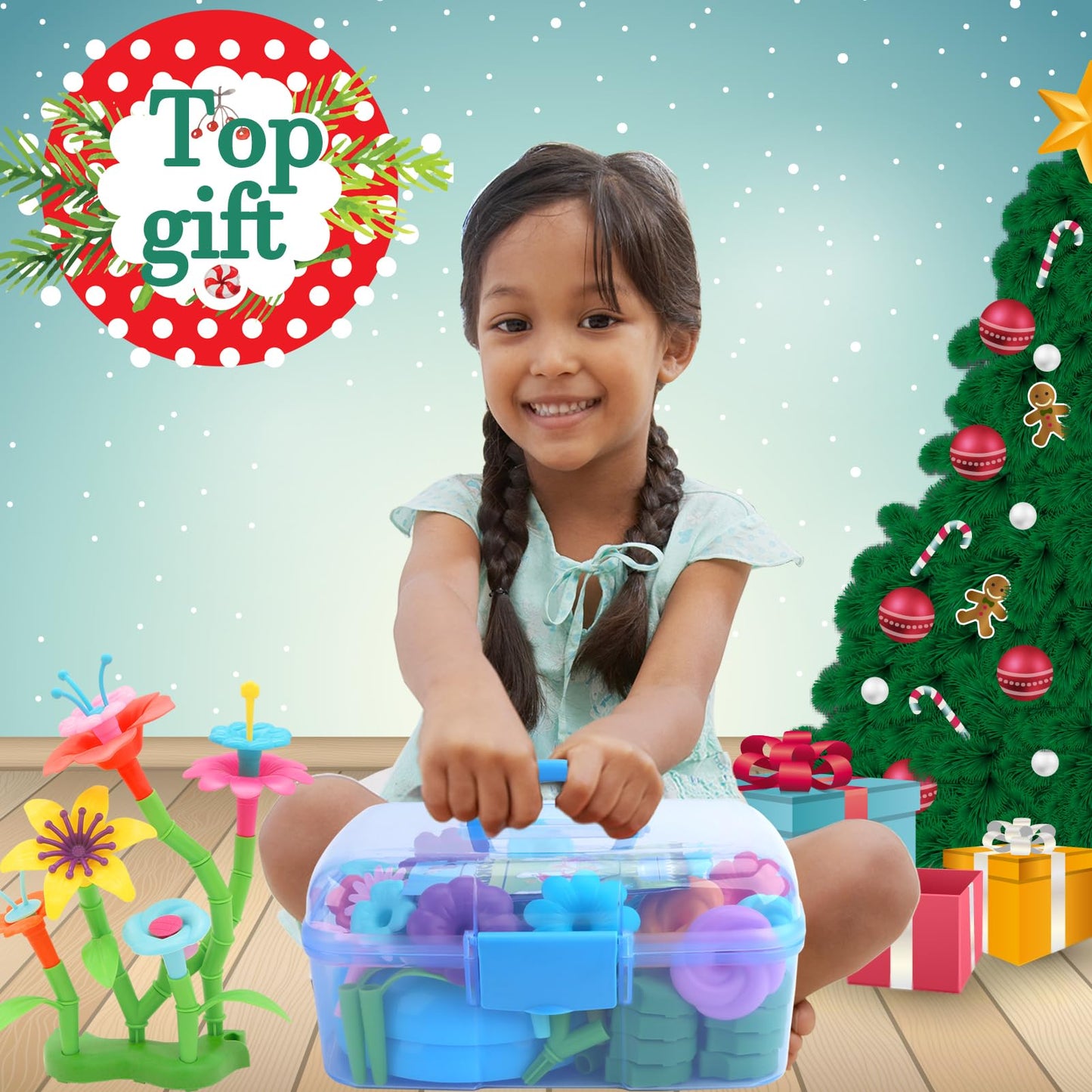 Visit the BIRANCO. Store BIRANCO. Flower Garden Building Set - Grow up! Fun Stacking Toys for Toddlers and Kids Age 3-6 Year Olds, Educational Activity for Preschool, Cool STEM Gardening Gifts for Girls (138 PCS)