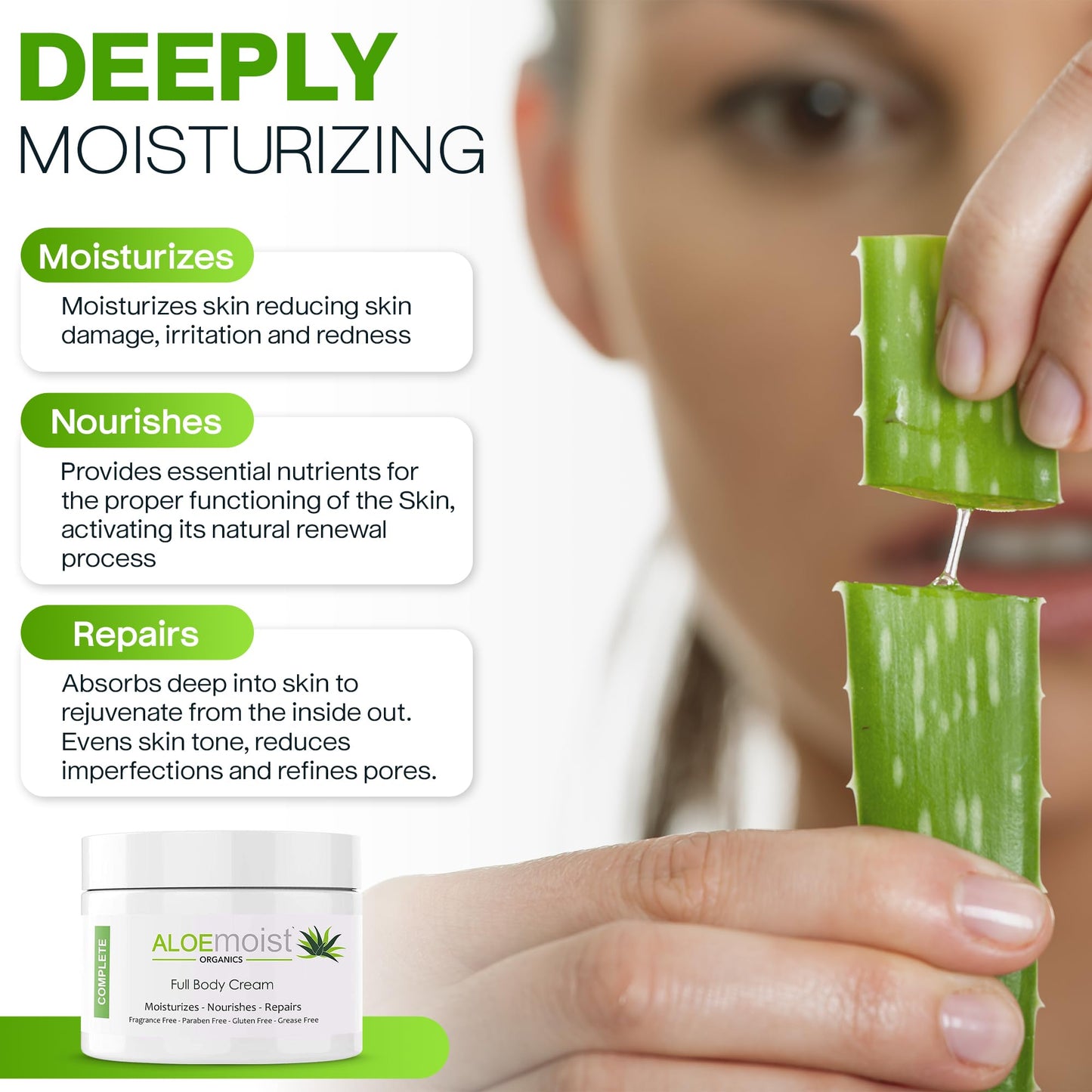 Natural Aloe Vera Body Lotion - Face & Body Moisturizing Cream with Organic Aloe Vera Gel, Vitamin E Oil, Vitamin C, Retinol Cream, Shea Butter – Anti Aging Face Moisturizer for Women, 8 Oz Pack of 2
