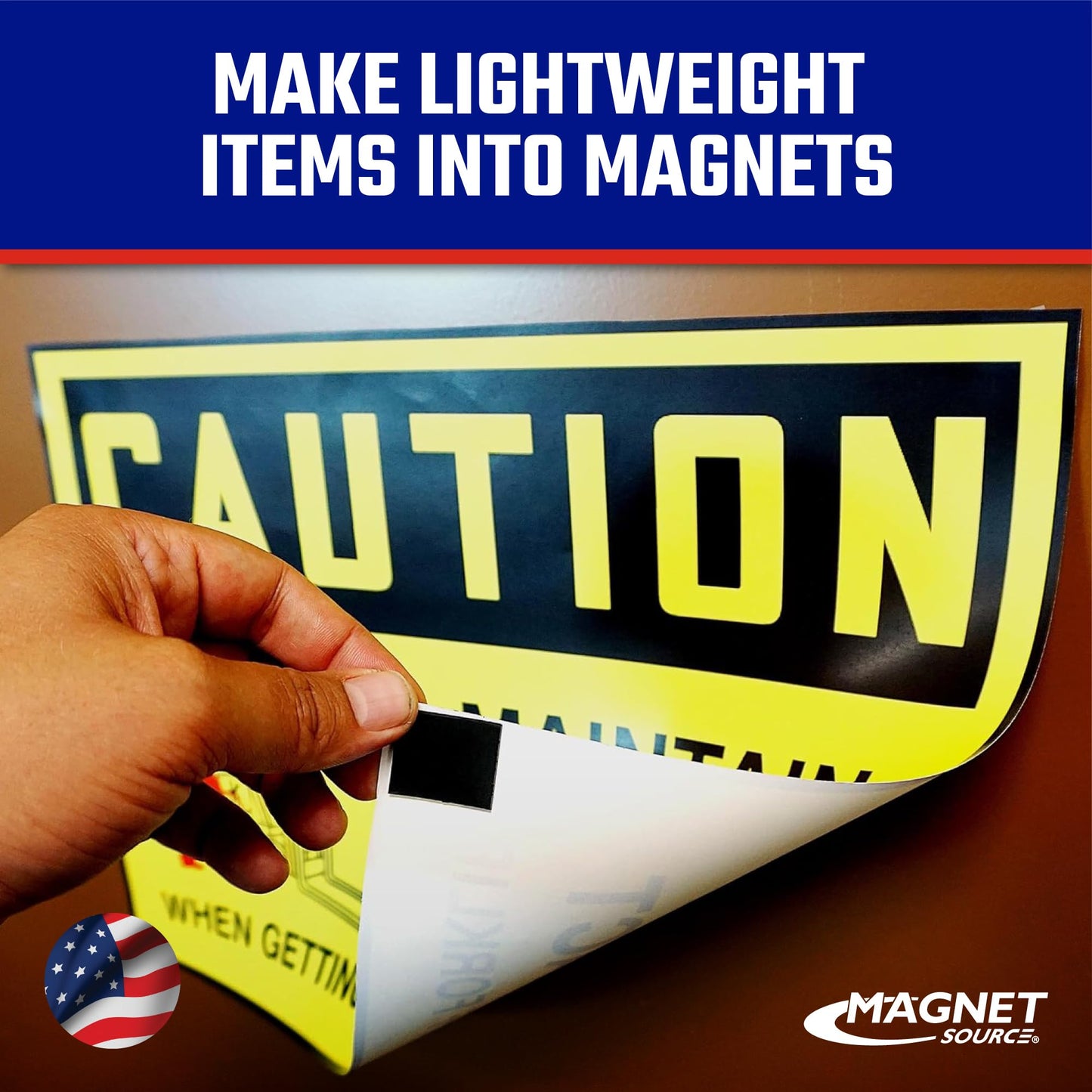 Master Magnetics Flexible Magnetic Strip - Heavy-Duty Magnet Strips with Strong Adhesive Backing for Walls, Boards, Signs, and More - 0.06" Thick - 1" W - 100 Ft - 1 Roll