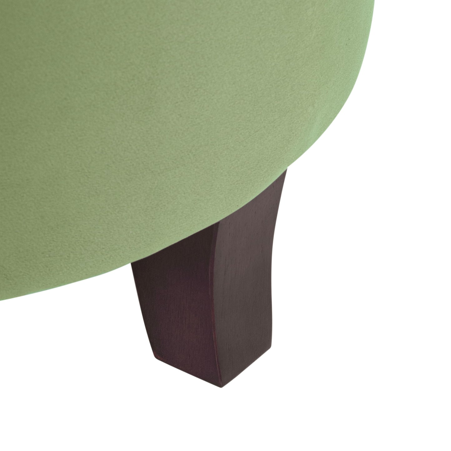 Homepop Home Decor | Upholstered Round Velvet Tufted Foot Rest Ottoman | Ottoman with Storage for Living Room & Bedroom | Decorative Home Furniture, Green