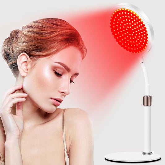 940nm Red Light Therapy for Face, Upgraded Infrared Light Therapy, 3-in-1 Chip Design & Flexible Gooseneck & Timer Function, 100LEDs Red Light Therapy Lamp for Home/Office Use