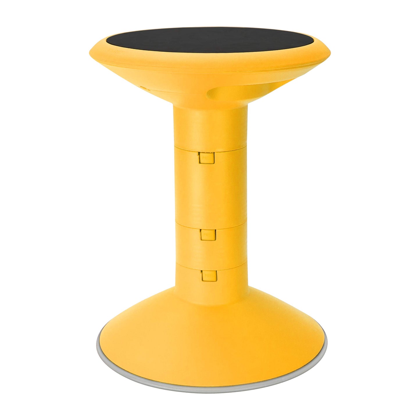 Storex Wiggle Stool – Active Flexible Seating for Classroom and Home Study, Adjustable 12-18 Inch Height, Yellow (00303U01C)
