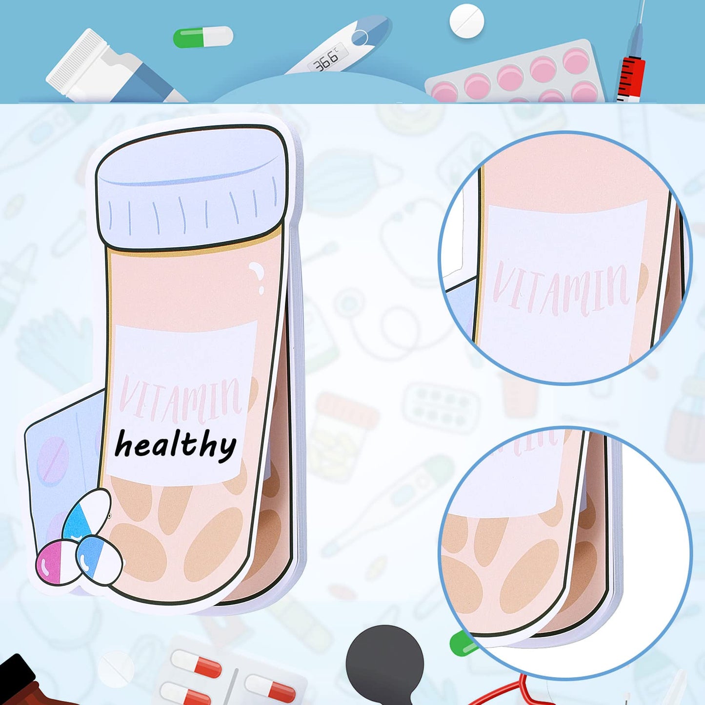 60 Pads Mini Funny Nurse Sticky Notes CNA Gifts Nursing Essentials Medical Themed Mini Notes Assorted Pads Self Stick Cute Memo for Gifts Hospital