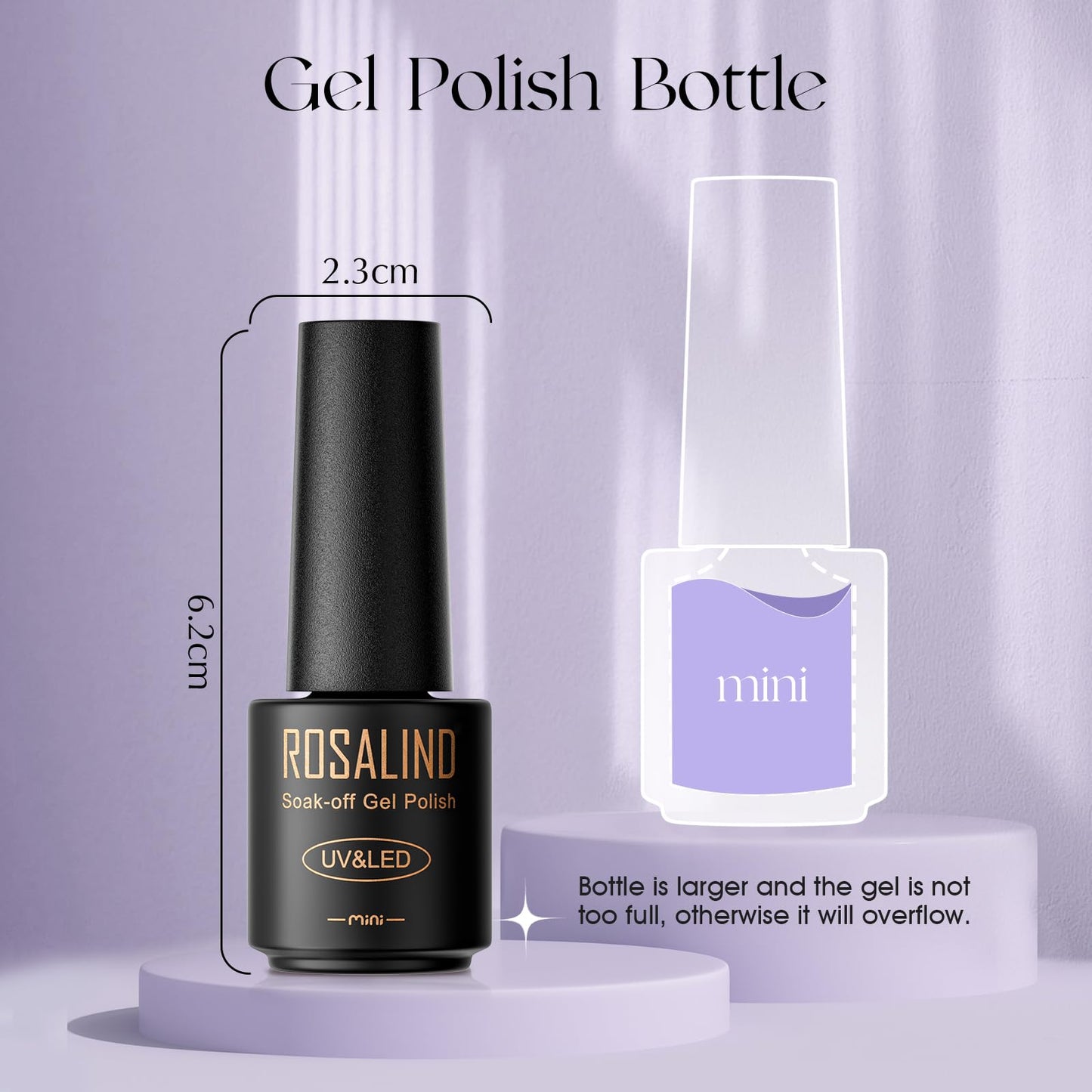 ROSALIND 100PCS Gel Nail Polish Set, 92 PCS Colors Gel Polish Set with 8 Bottles of Base and Glossy Matte Top Coat Starter Gel Nail Set Suitable for All Seasons Gift for Women