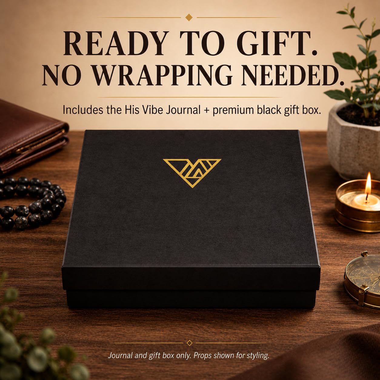 Simply Zen Journal & Pen Set for Men | 13-Week Guided Mindfulness & Self Mastery Journal with Solid Brass Pen | Short Readings, Daily Prompts & Reflection Exercises | A5 Vegan Leather | Gift Box
