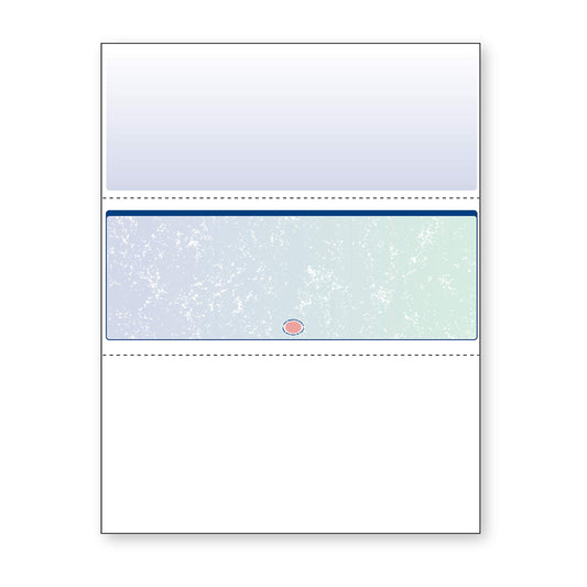 DocuGard Blue/Green Premier Prismatic Middle High Security Check Paper - QuickBooks & Laser/Inkjet Printer Compatible - 13 Security Features - 500 Blank Business Checks (04535)