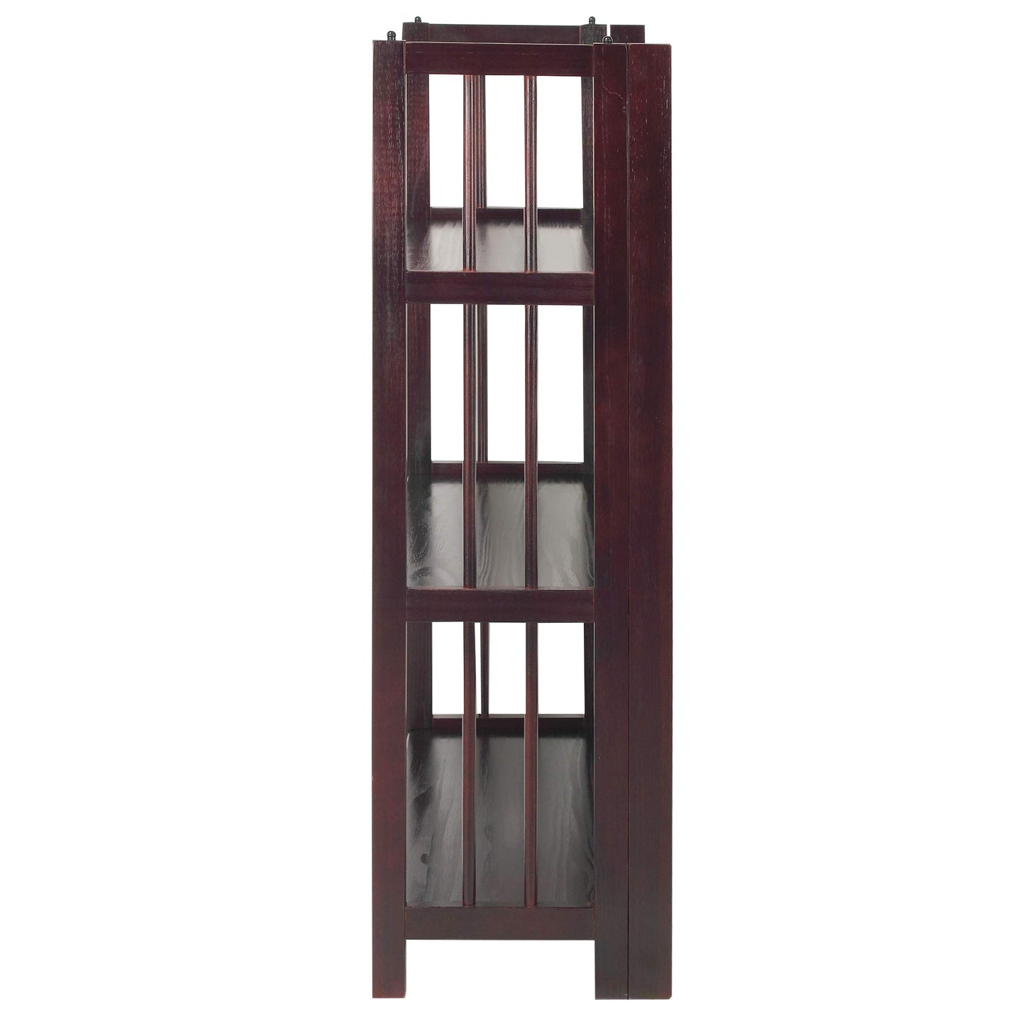 Casual Home 3 Shelf Folding Stackable Bookcase, 27.5" Wide, Espresso