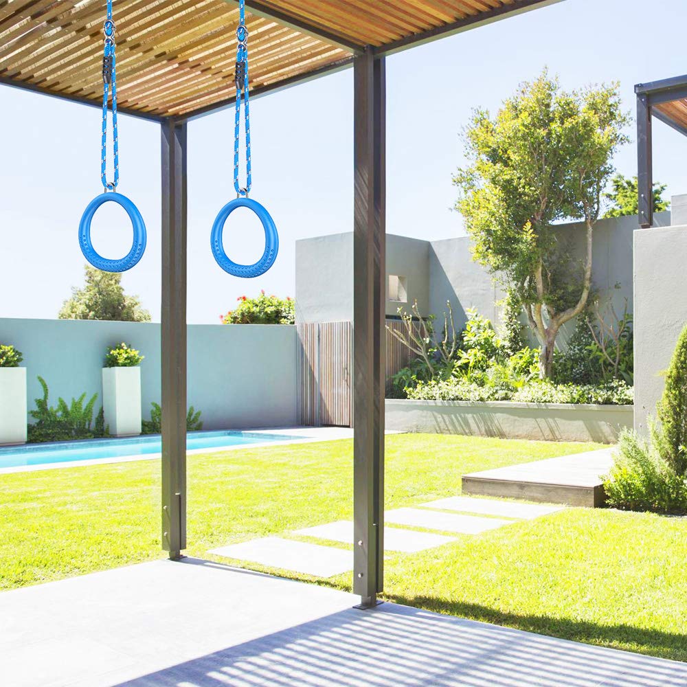Dolibest 2pcs Gymnastic Rings with 1m Rope