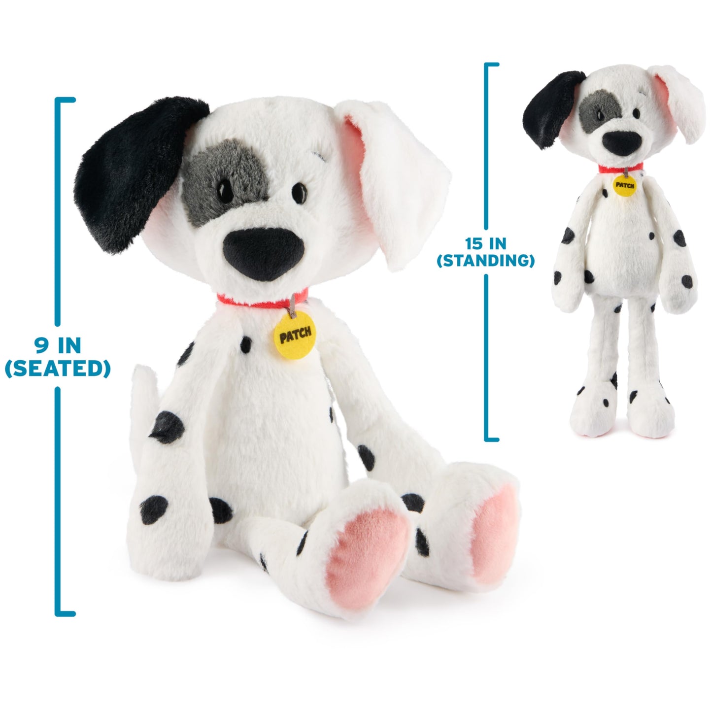 GUND Disney Official Patch Toothpick Plush, 101 Dalmatians, Puppy Stuffed Animal for Ages 1 and Up, White, 15”