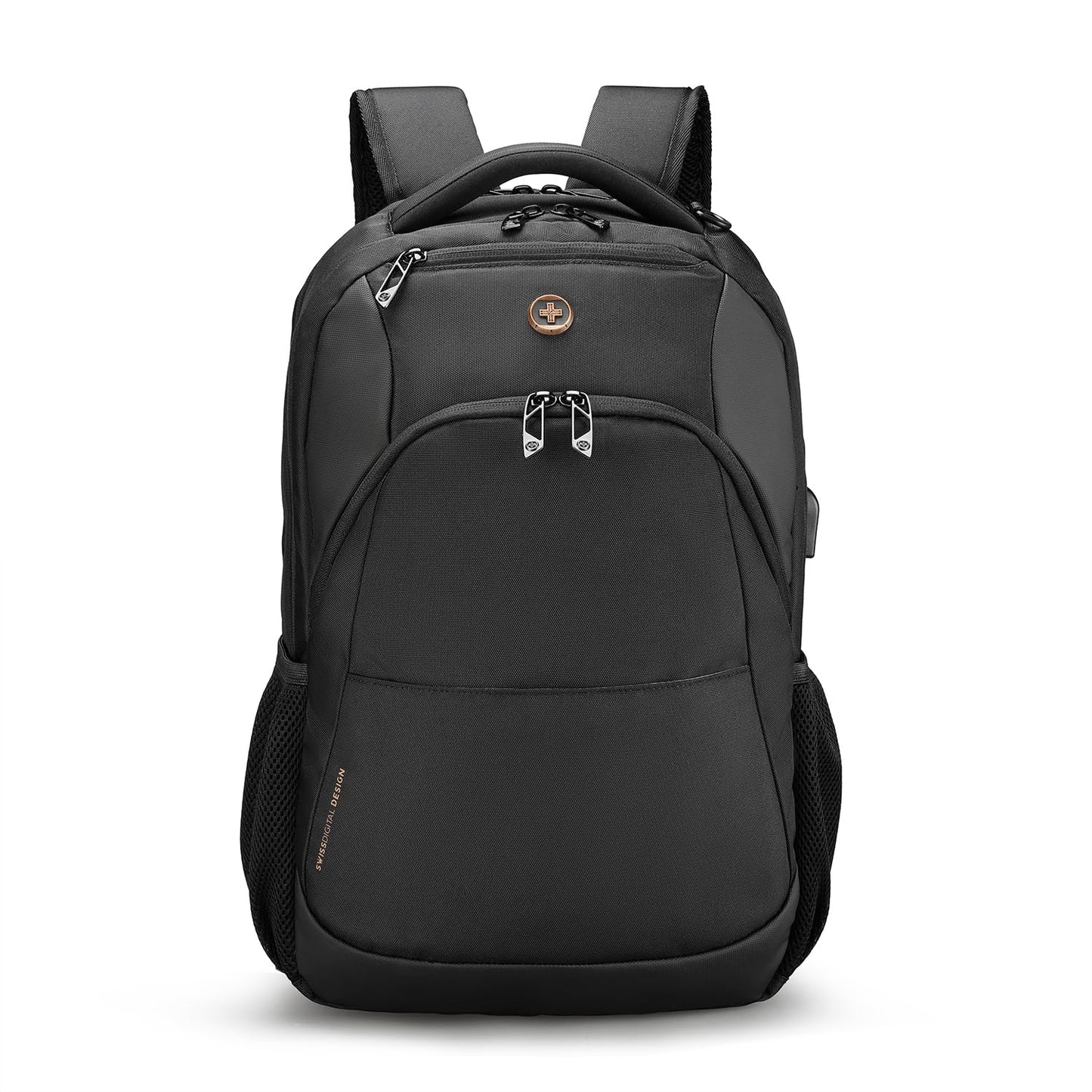Swissdigital Design Travel Laptop Backpack, College Laptops Backpack with USB Charging Port for Men & Women Fits 16 Inch Notebook (ANDWIL SD1670) One Nation One World