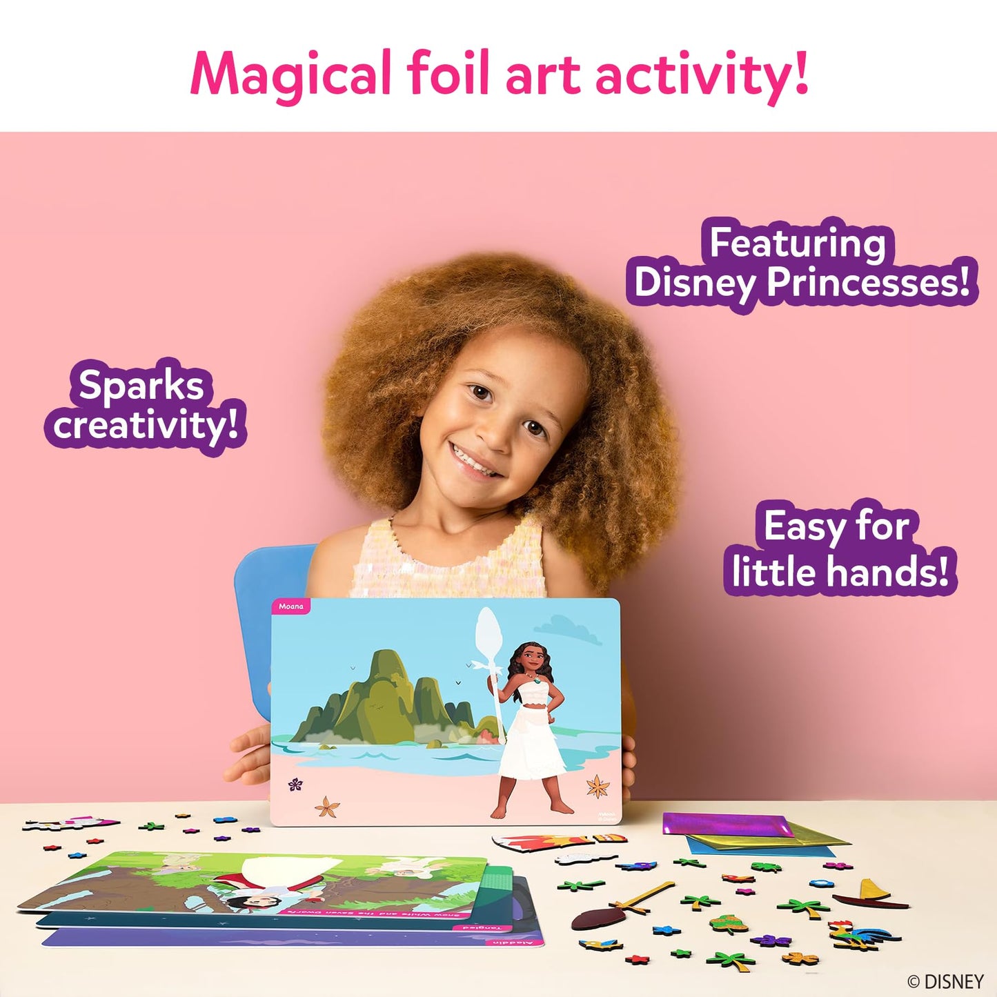 Skillmatics Foil Fun - Disney Princess, Easter Basket Stuffers, No Mess Art for Kids, Craft Kits & Supplies, DIY Creative Activity, Gifts for Girls & Boys Ages 4, 5, 6, 7, 8, 9
