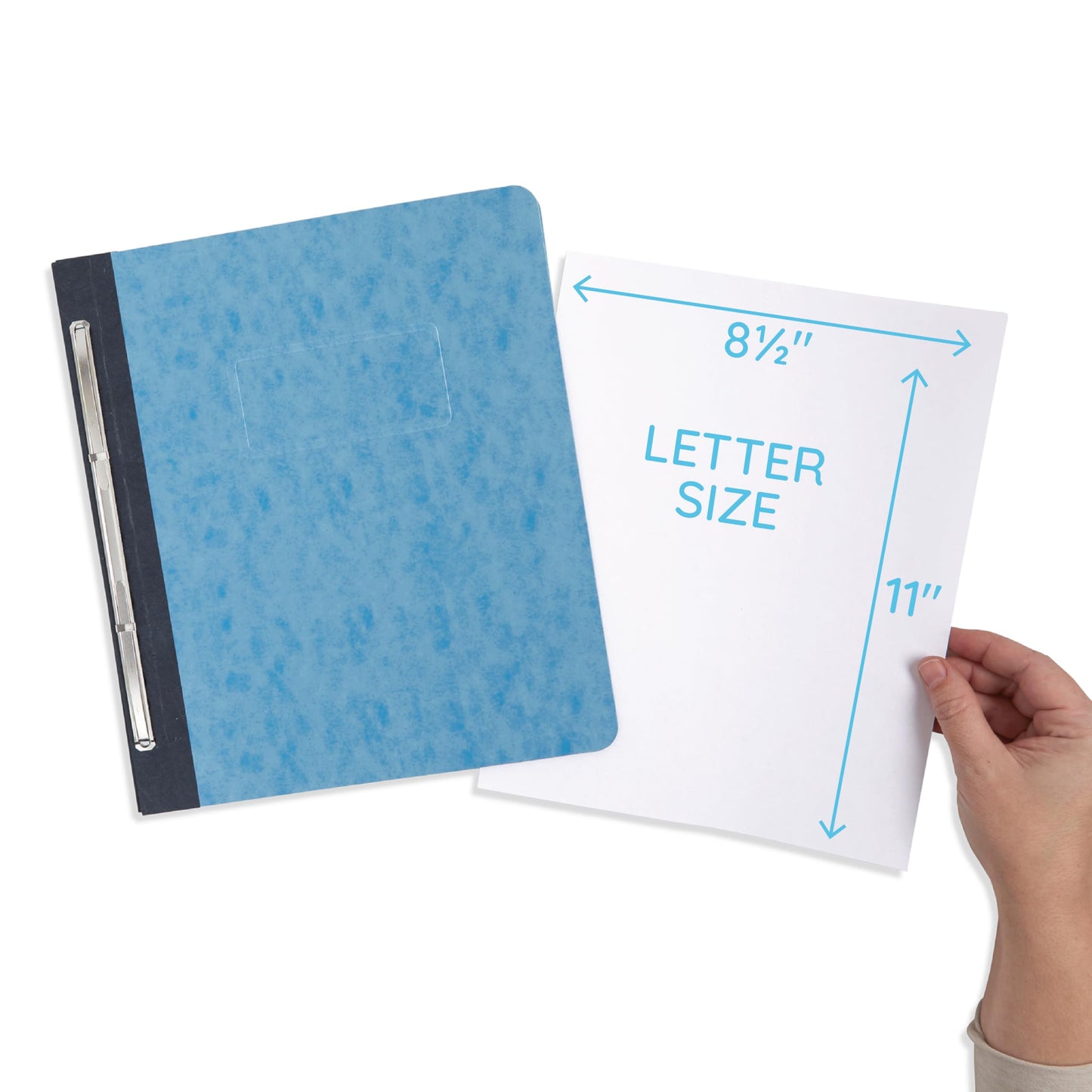 25 Blue Summit Supplies Pressboard Report Cover, Light Blue Business Report Covers, Pressboard Binder 8.5x11, Letter Size Report Binder, 25 Pack, 3'' Capacity