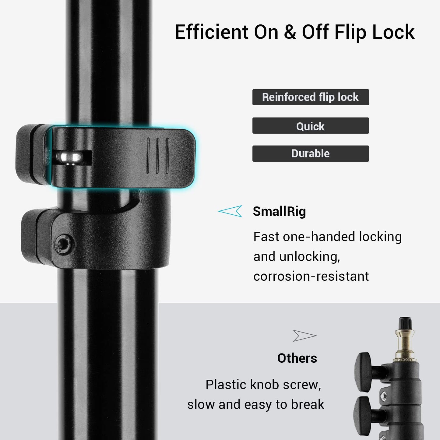 SMALLRIG Photography Light Stand 110"/9.2ft/280cm, Air-Cushioned Aluminum Photo Video Tripod Stand with 1/4" Screw for Softbox, Studio Light, Reflector and Ring Light, Max Load 8kg, RA-S280