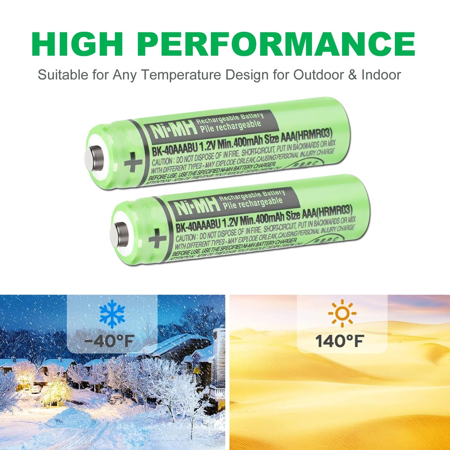 OSIM 8Pack BK-40AAABU Ni-MH AAA Rechargeable Batteries 400mah 1.2V AAA NI-MH Rechargeable Batteries for Panasonic Cordless Phones, Remote Controls, Electronics