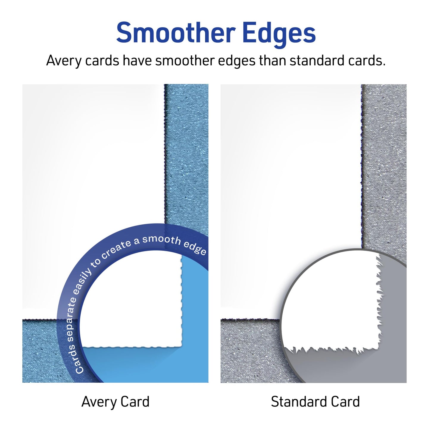 Avery Printable Tent Cards, Sure Feed Technology, 2.5" x 8.5", White with Embossed Border, 2-Pack, Total of 200 Blank Place Cards for Laser or Inkjet Printers (25305)