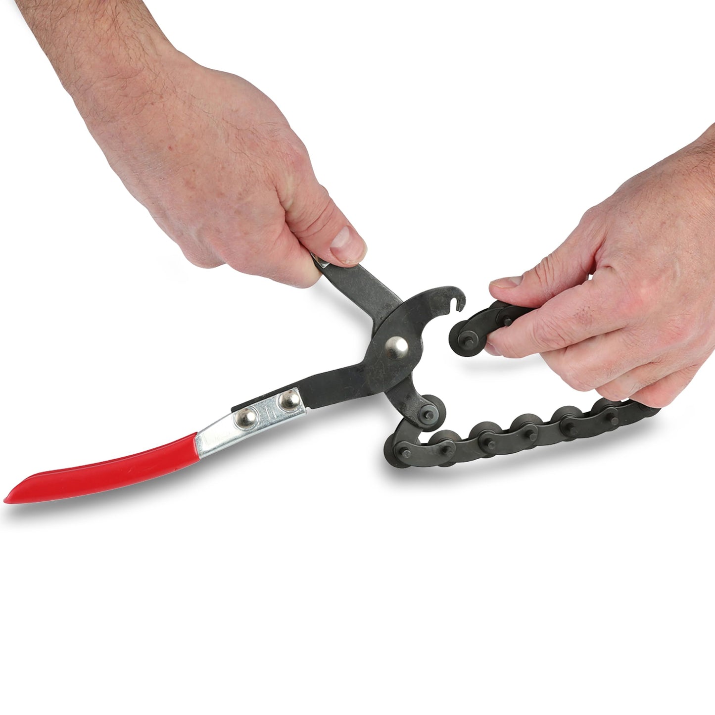 OEMTOOLS 27045 Exhaust Cutter, Cuts 3/4" to 3-1/4" Pipe, Durable Chain Cutter Tool, Easy One-Handed Rotation, Compact Pipe Cutter Chain for Tight Spaces