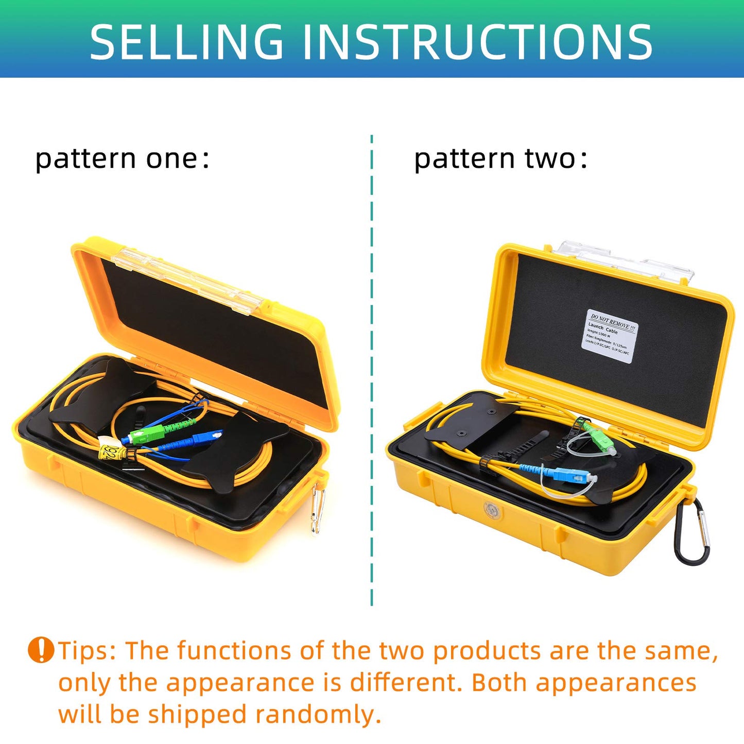 Cruiser Fiber Optic Cable Test Tool OTDR Launch Cable Box 1km SC/UPC-SC/APC SM Single Mode OTDR Dead Zone Eliminator 1310/1550nm