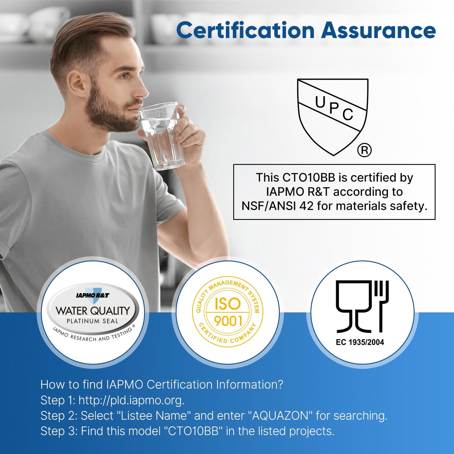 10" x 4.5" Whole House Coconut Shell Activated Carbon Water Filter Replacement Cartridge - Compatible with WFHDC8001, CB-BB-10, FXHTC, GXWH40L, GXWH35F, GNWH38S, CTO10BB - 1 Pack